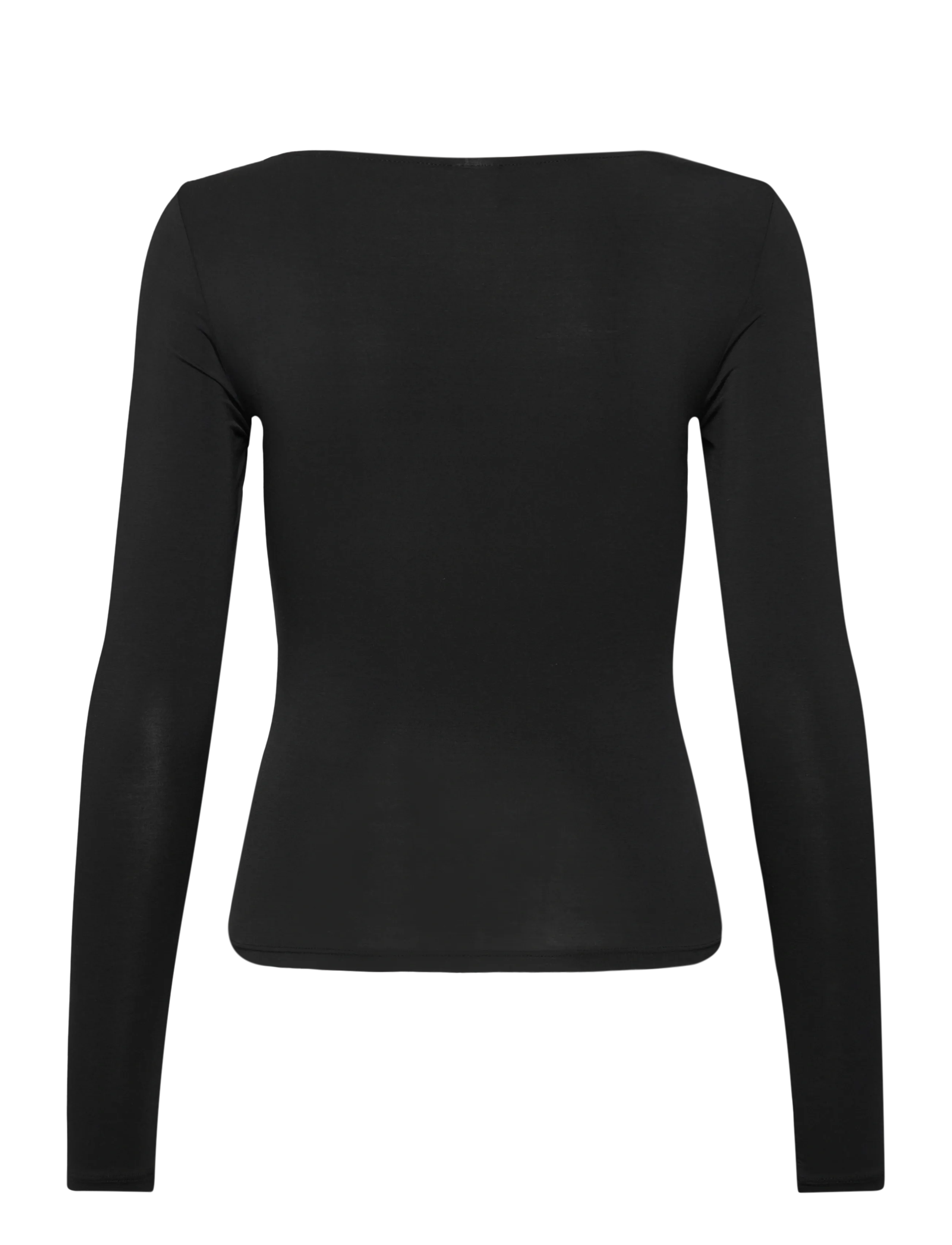 Gina Tricot - Slim fit scoop neck top - langærmede toppe - black (9000) - 2