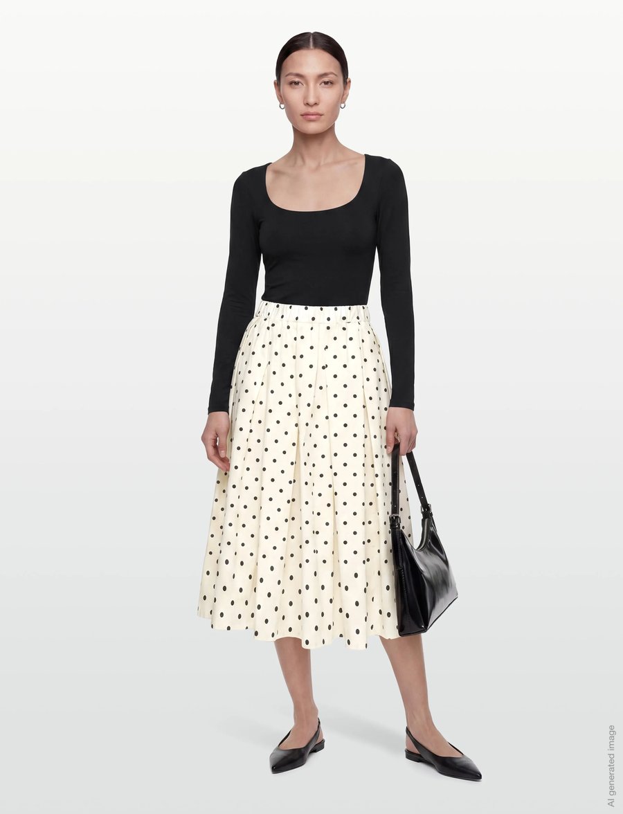 Gina Tricot - Slim fit scoop neck top - langærmede toppe - black (9000) - 0