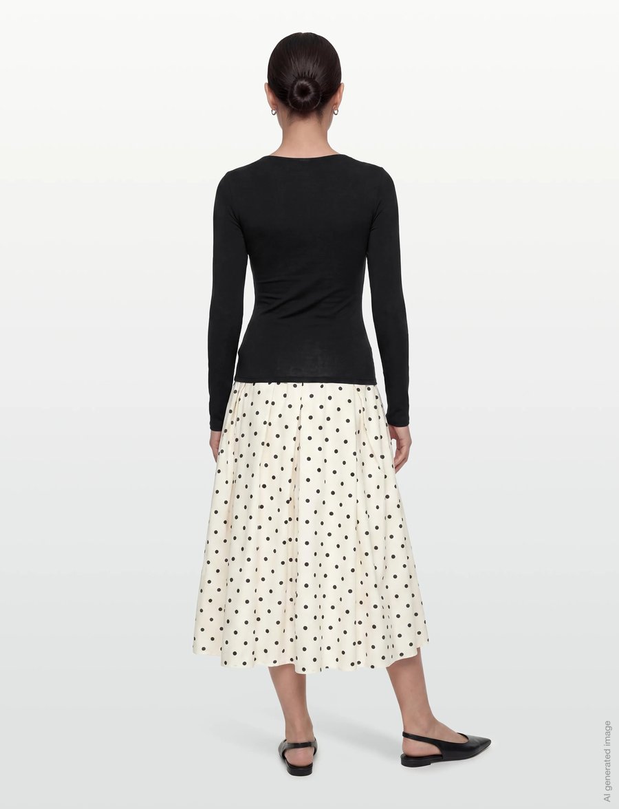 Gina Tricot - Slim fit scoop neck top - langærmede toppe - black (9000) - 4
