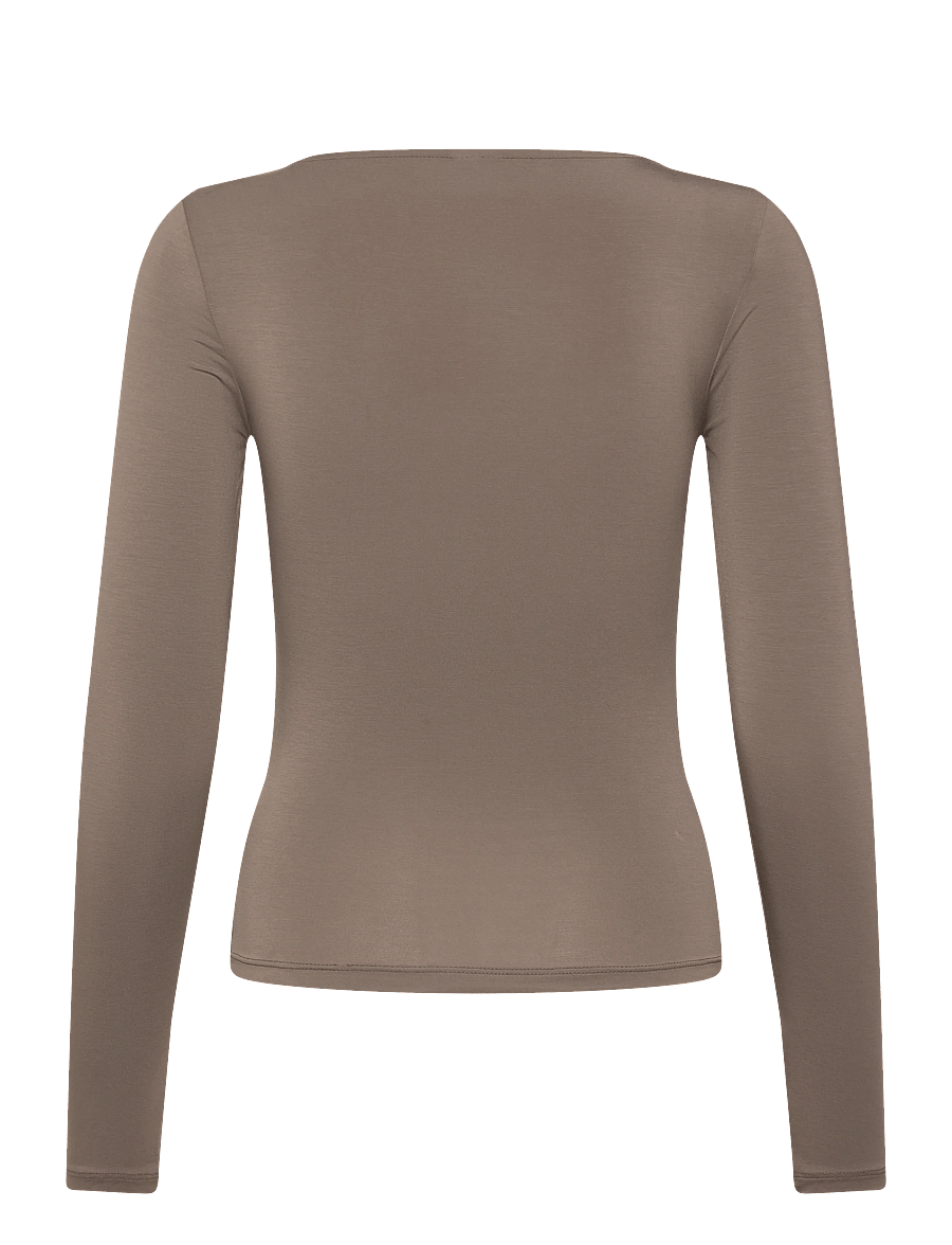 Gina Tricot - Slim fit scoop neck top - langærmede toppe - falcon (7092) - 2