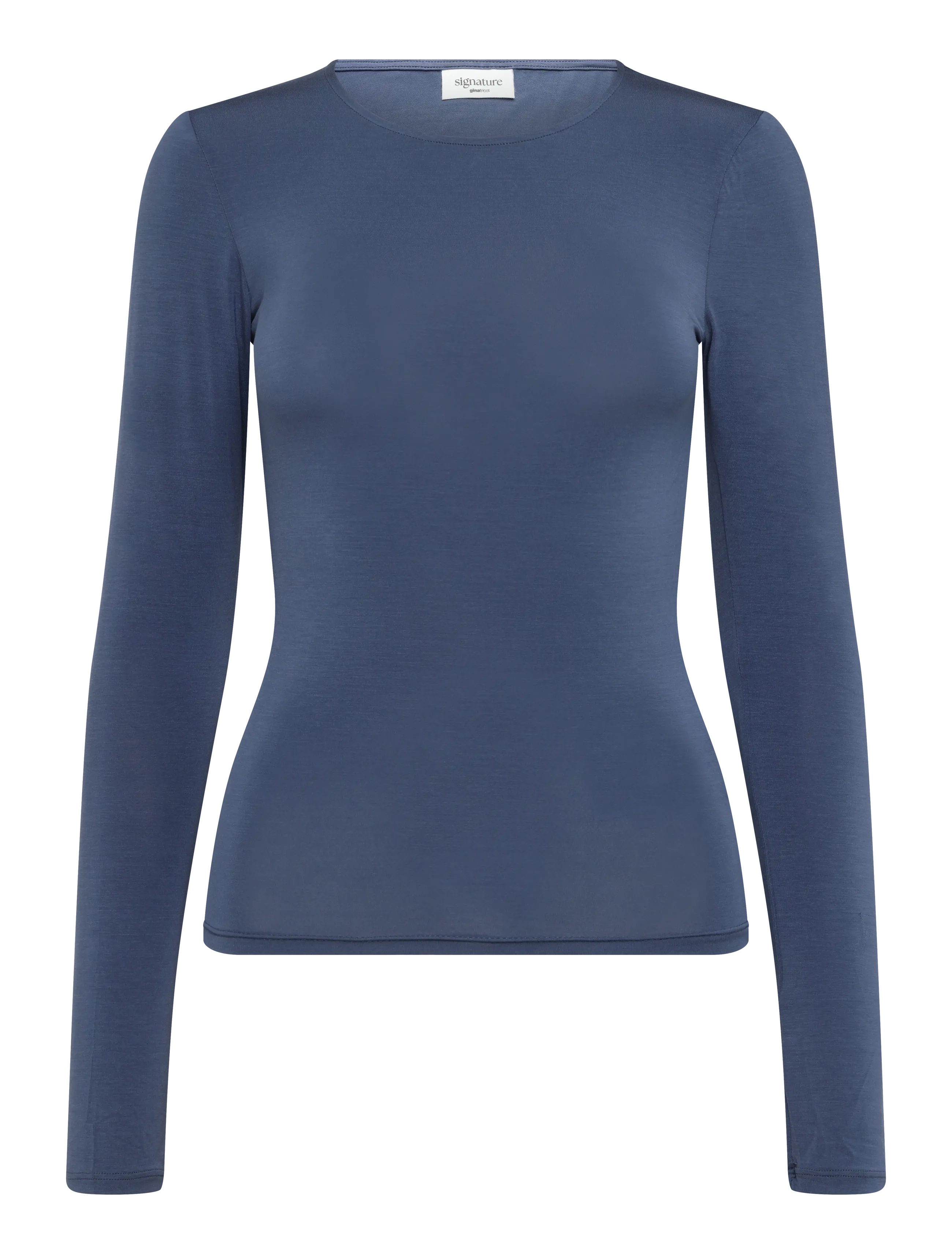Gina Tricot Slim fit long sleeve top - Kläder - DUSTY BLUE (5326) / blue
