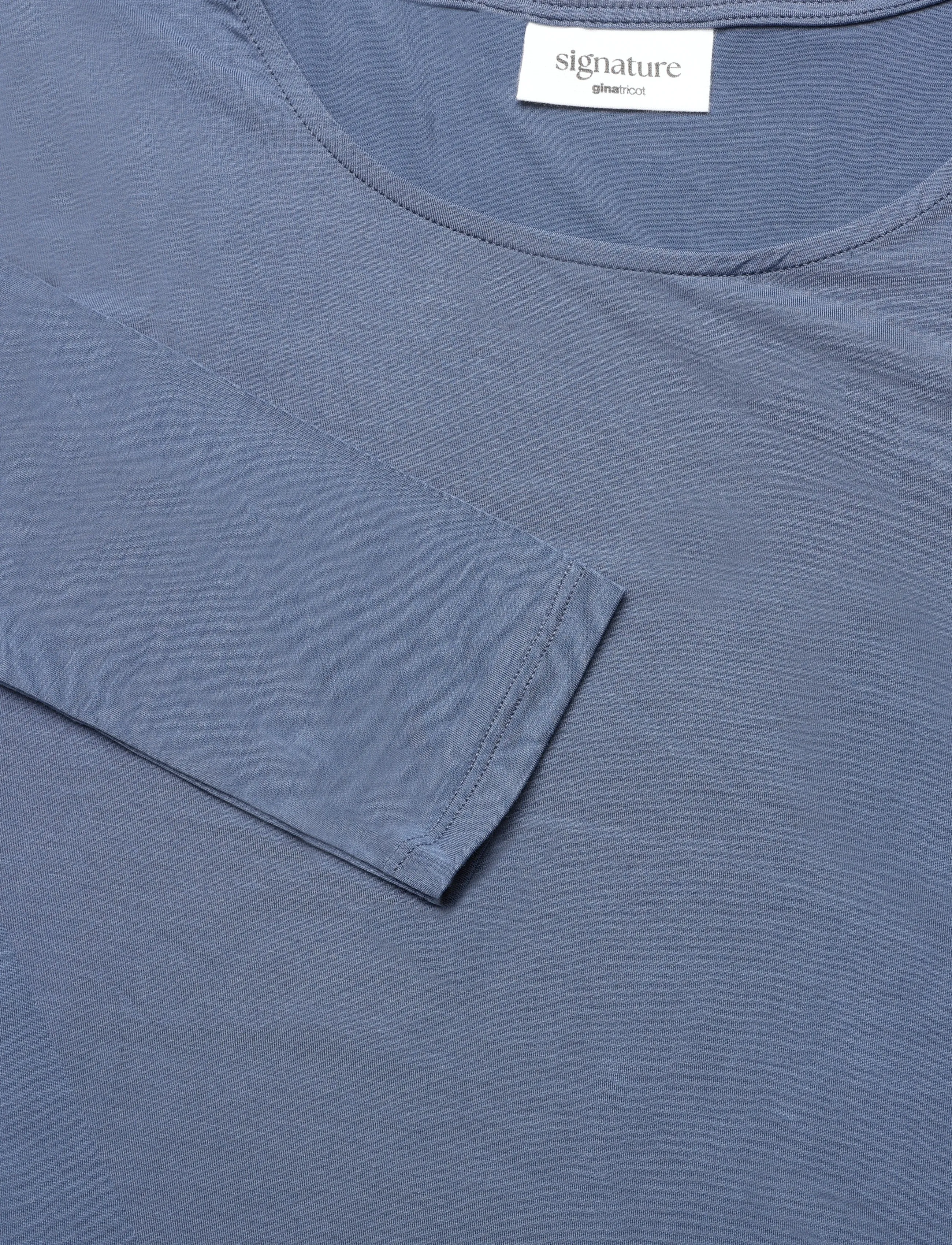 Gina Tricot - Slim fit long sleeve top - långärmade toppar - dusty blue (5326) - 2