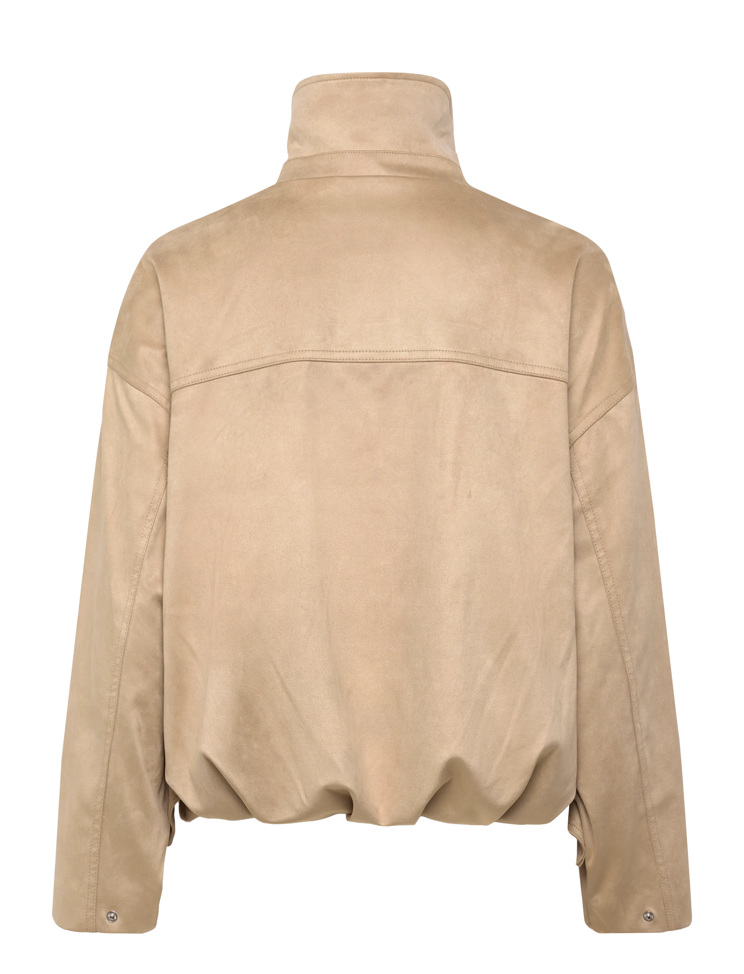Gina Tricot - Faux suede high neck jacket - lentejassen - beige (1040) - 1