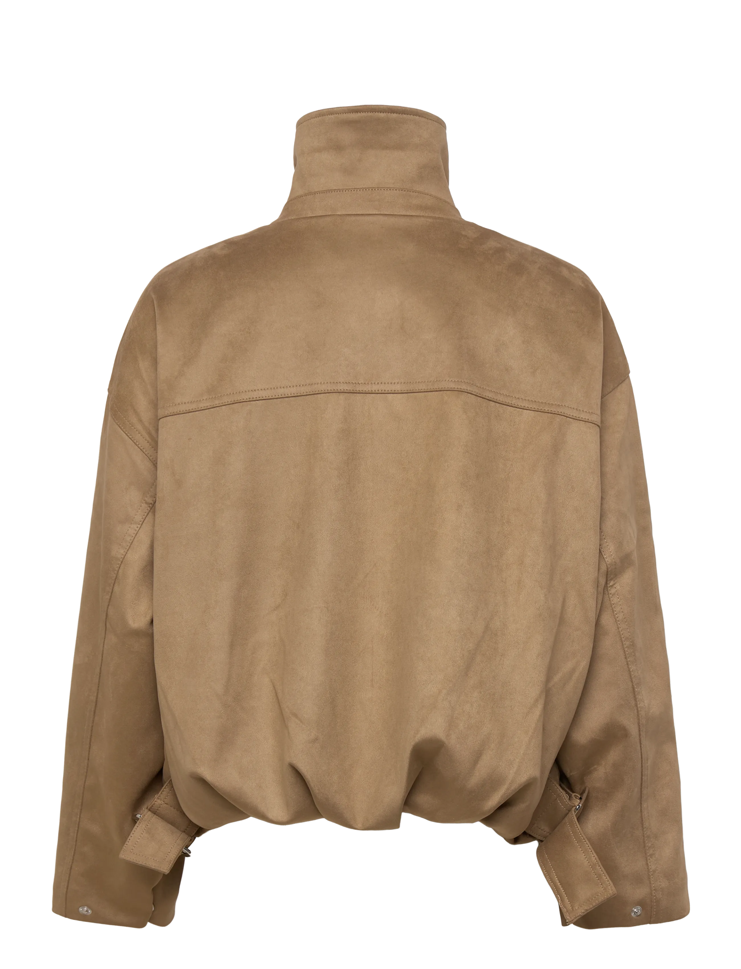 Gina Tricot - Faux suede high neck jacket - kevadjoped - olive green (6370) - 1