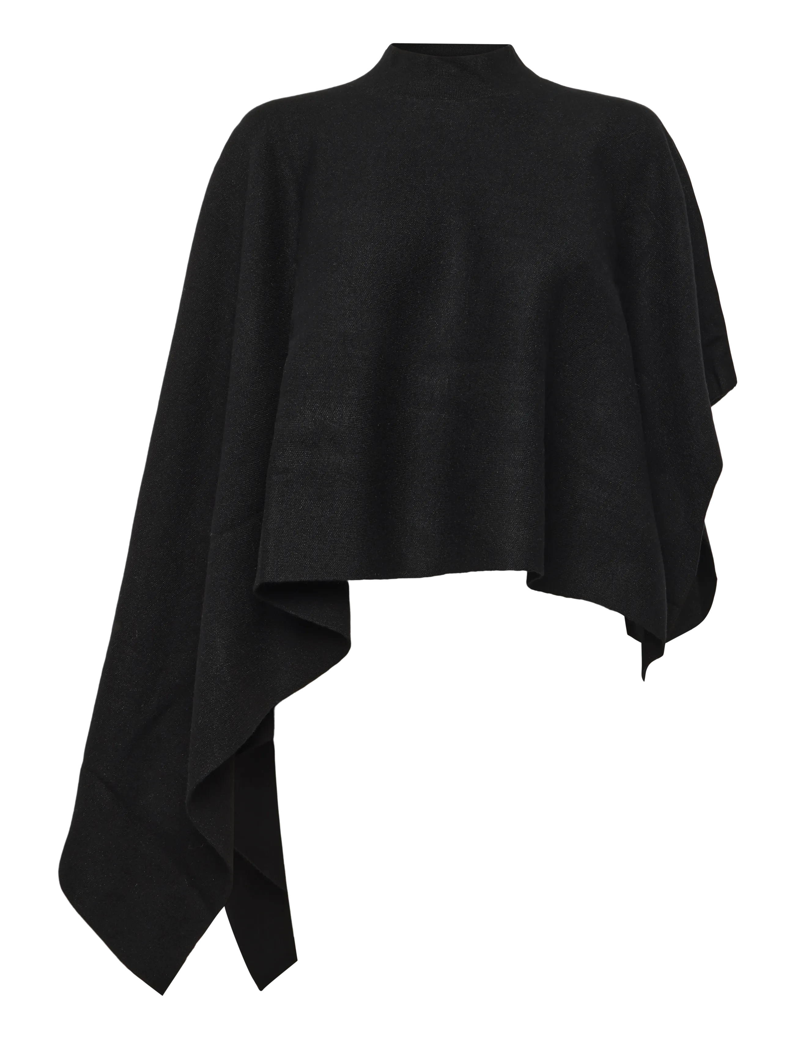 Gina Tricot Knitted cape top - Ponchos & capes - BLACK (9000) / black