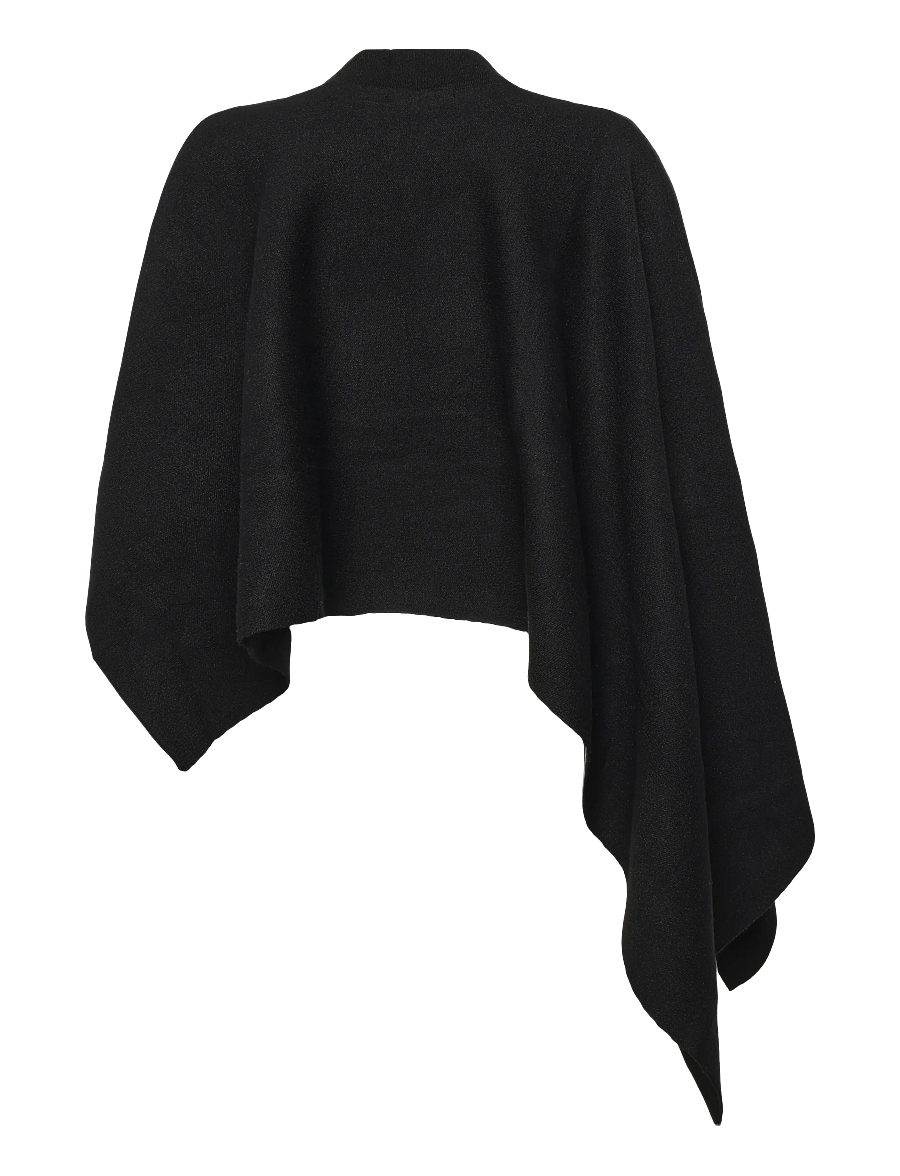 Gina Tricot - Knitted cape top - ponchos & capes - black (9000) - 1