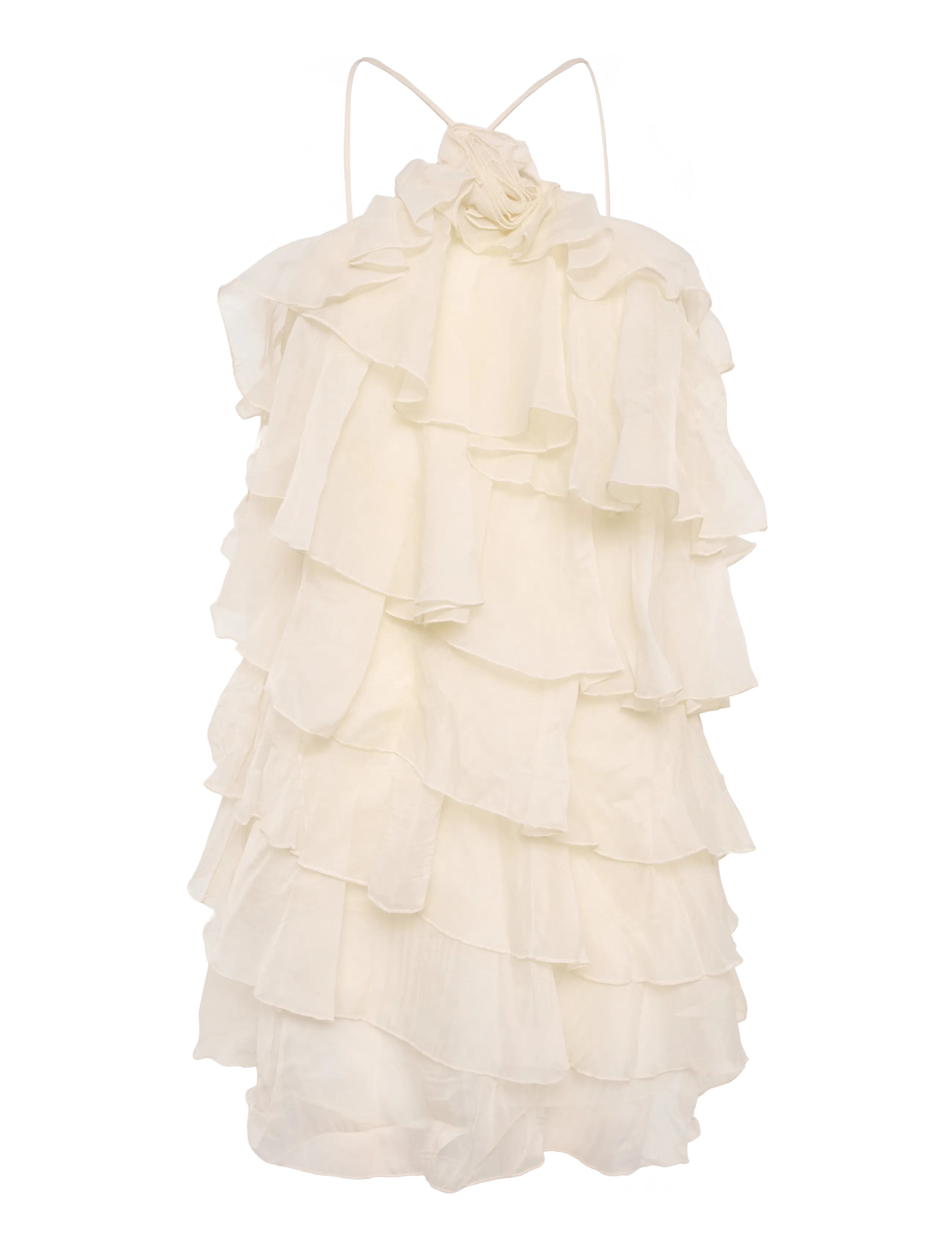 Gina Tricot - Mini frill dress - konfirmatsioon - creme (1263) - 1