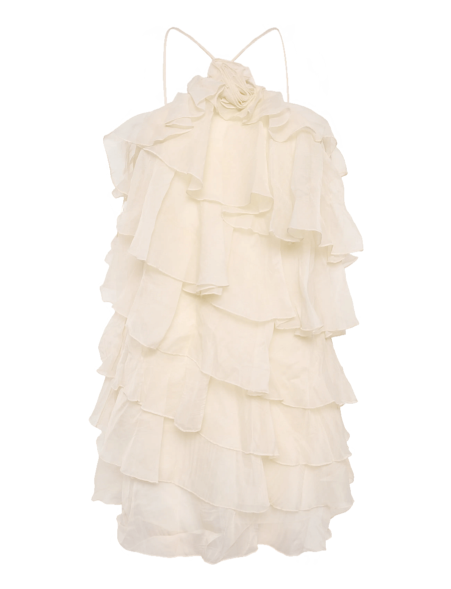 Gina Tricot - Frill mini dress - konfirmatsioon - creme (1263) - 1