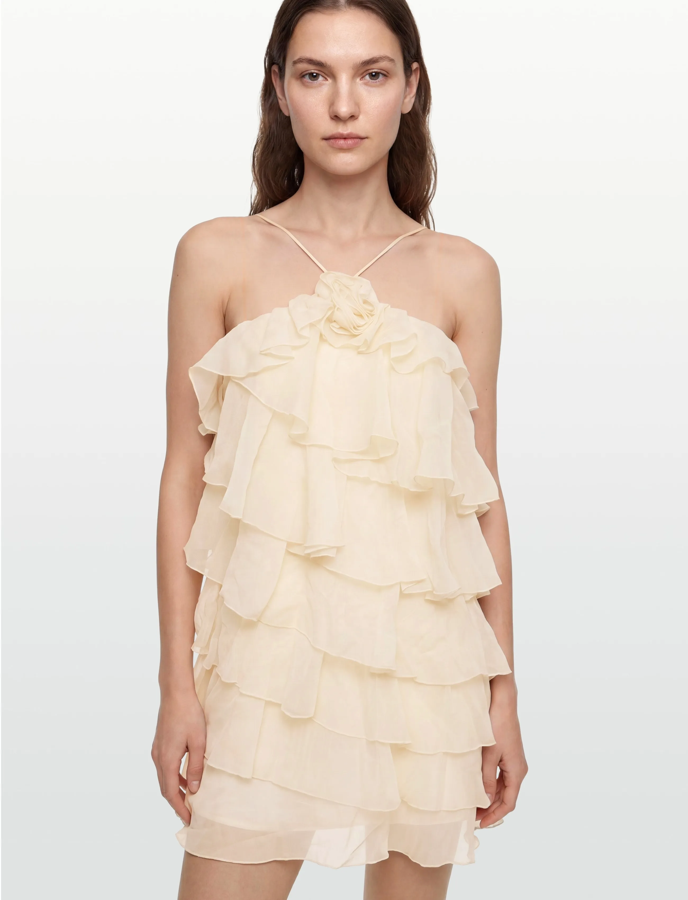 Gina Tricot - Mini frill dress - konfirmatsioon - creme (1263) - 3