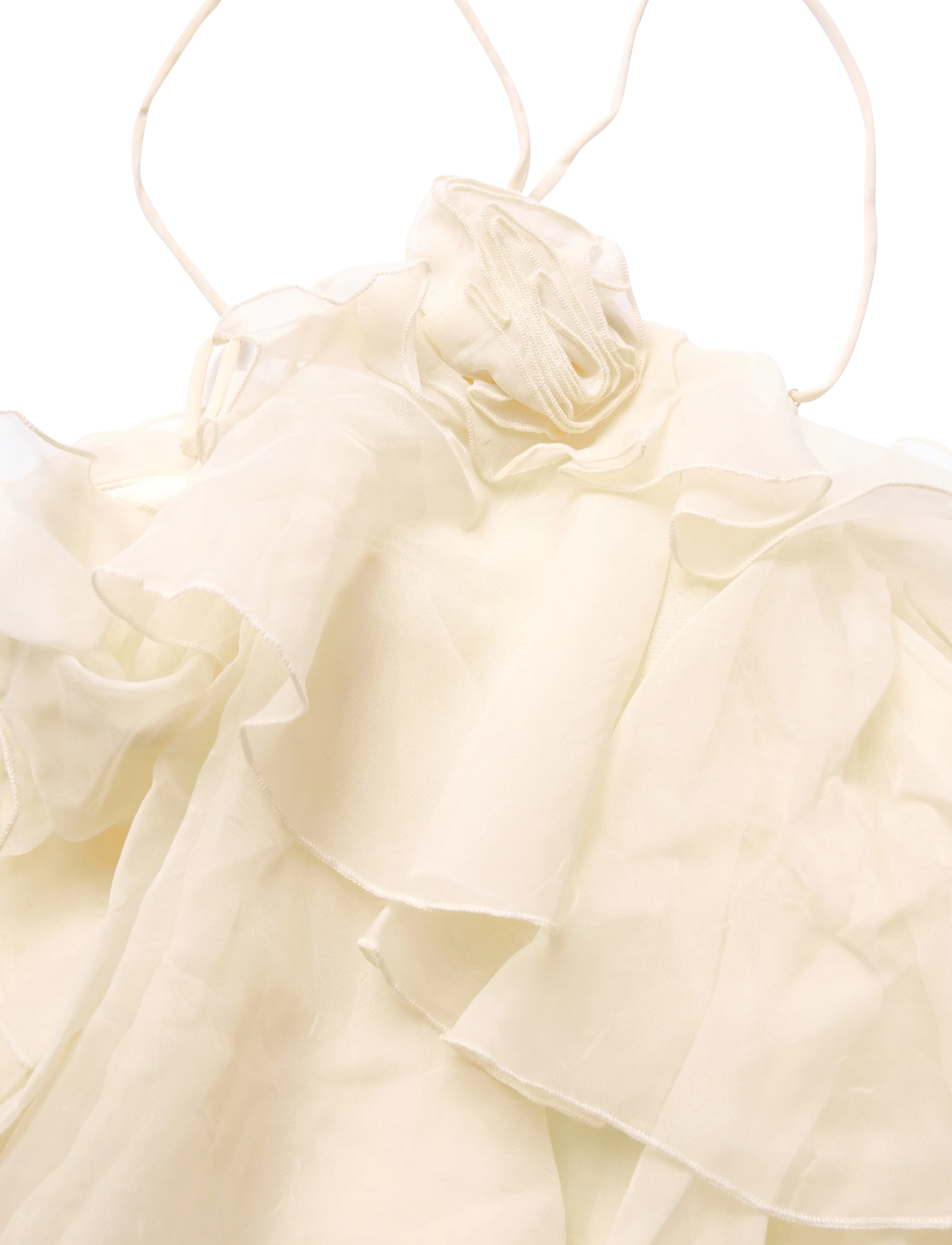 Gina Tricot - Mini frill dress - konfirmatsioon - creme (1263) - 5
