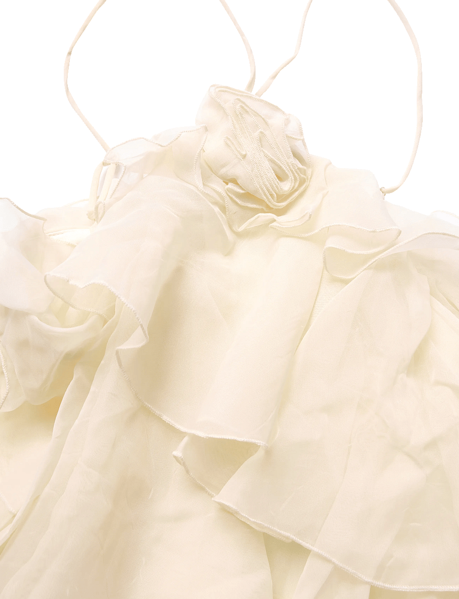 Gina Tricot - Frill mini dress - konfirmatsioon - creme (1263) - 5