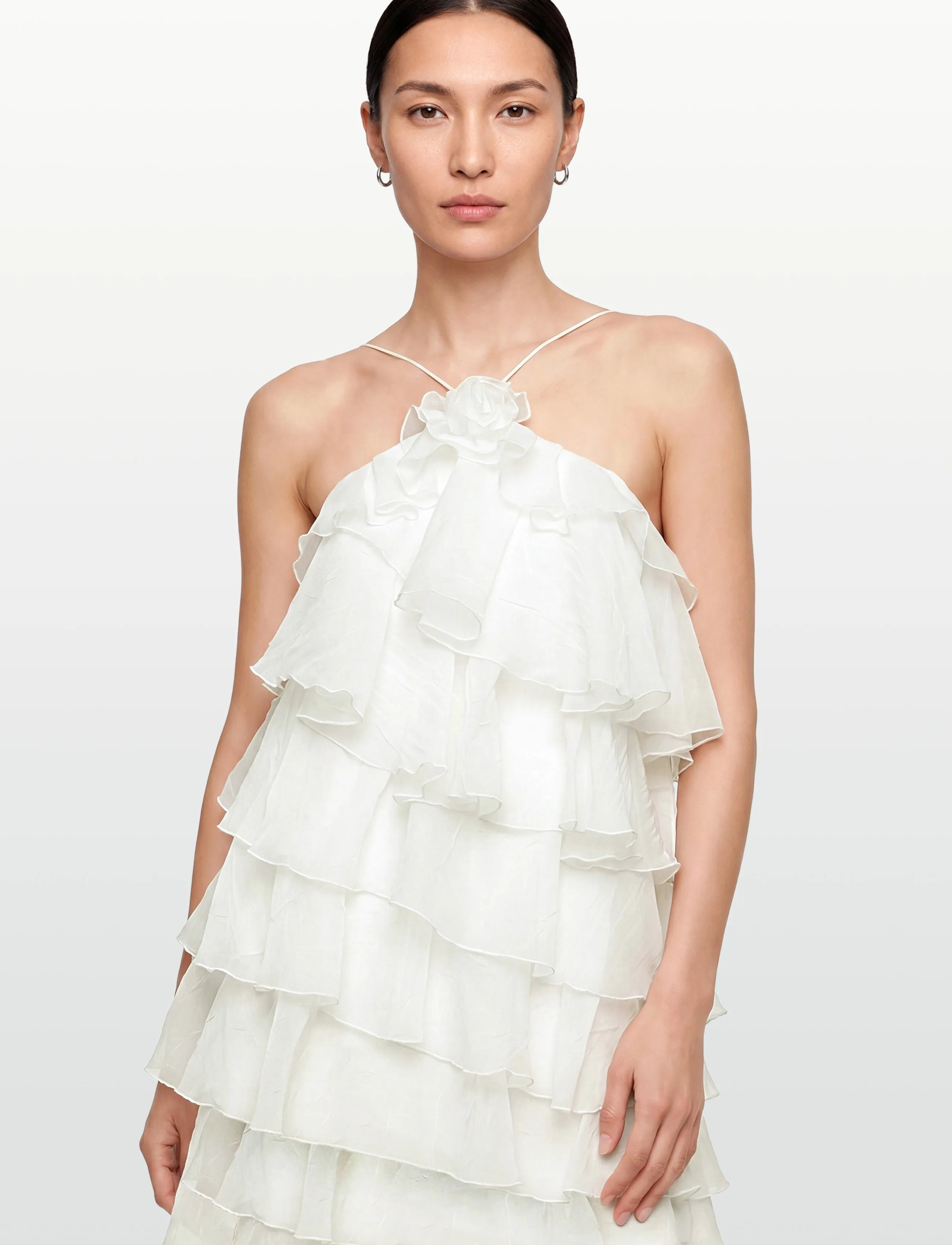 Gina Tricot - Mini frill dress - confirmation - offwhite - 3