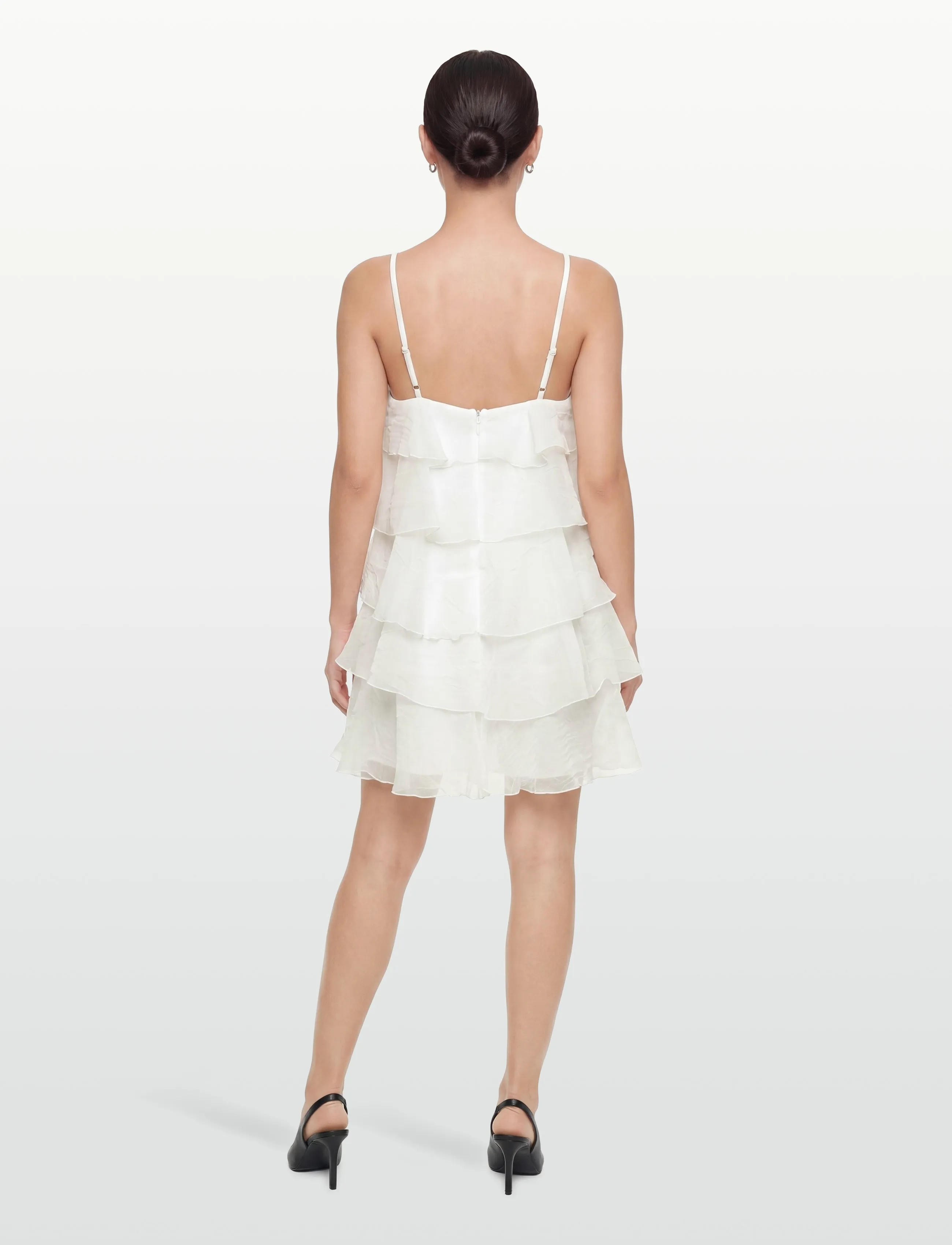 Gina Tricot - Mini frill dress - confirmation - offwhite - 4