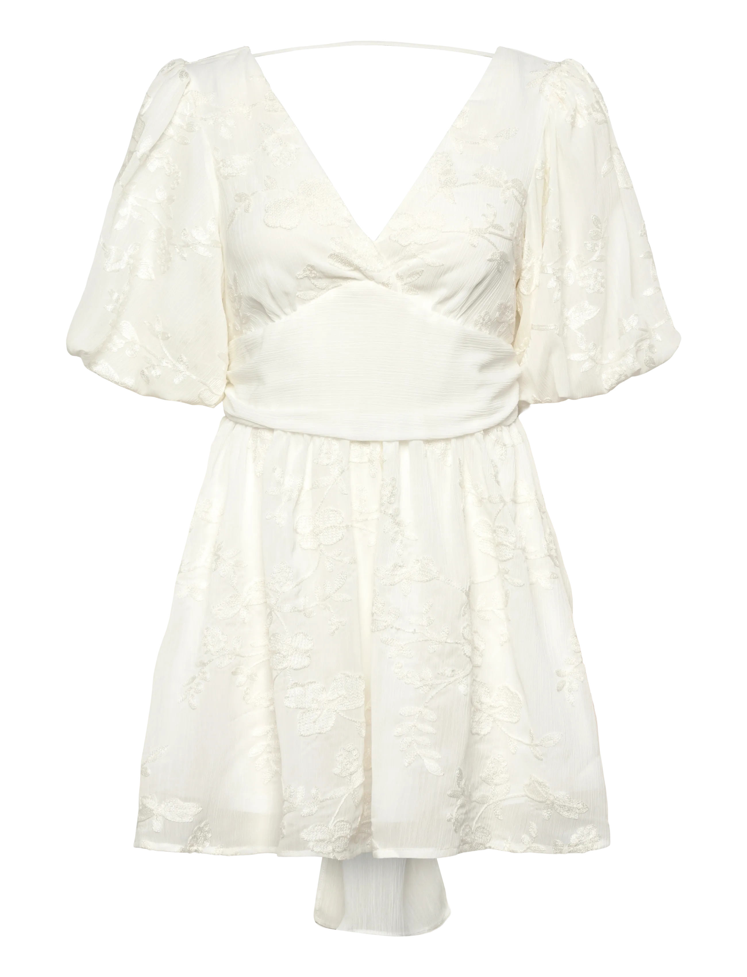Gina Tricot Embroidered mini dress - Swedish brands - OFFWHITE / cream
