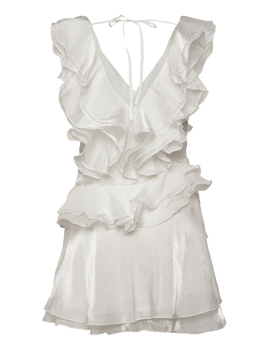 Gina Tricot - Frill mini dress - konfirmation - offwhite - 2