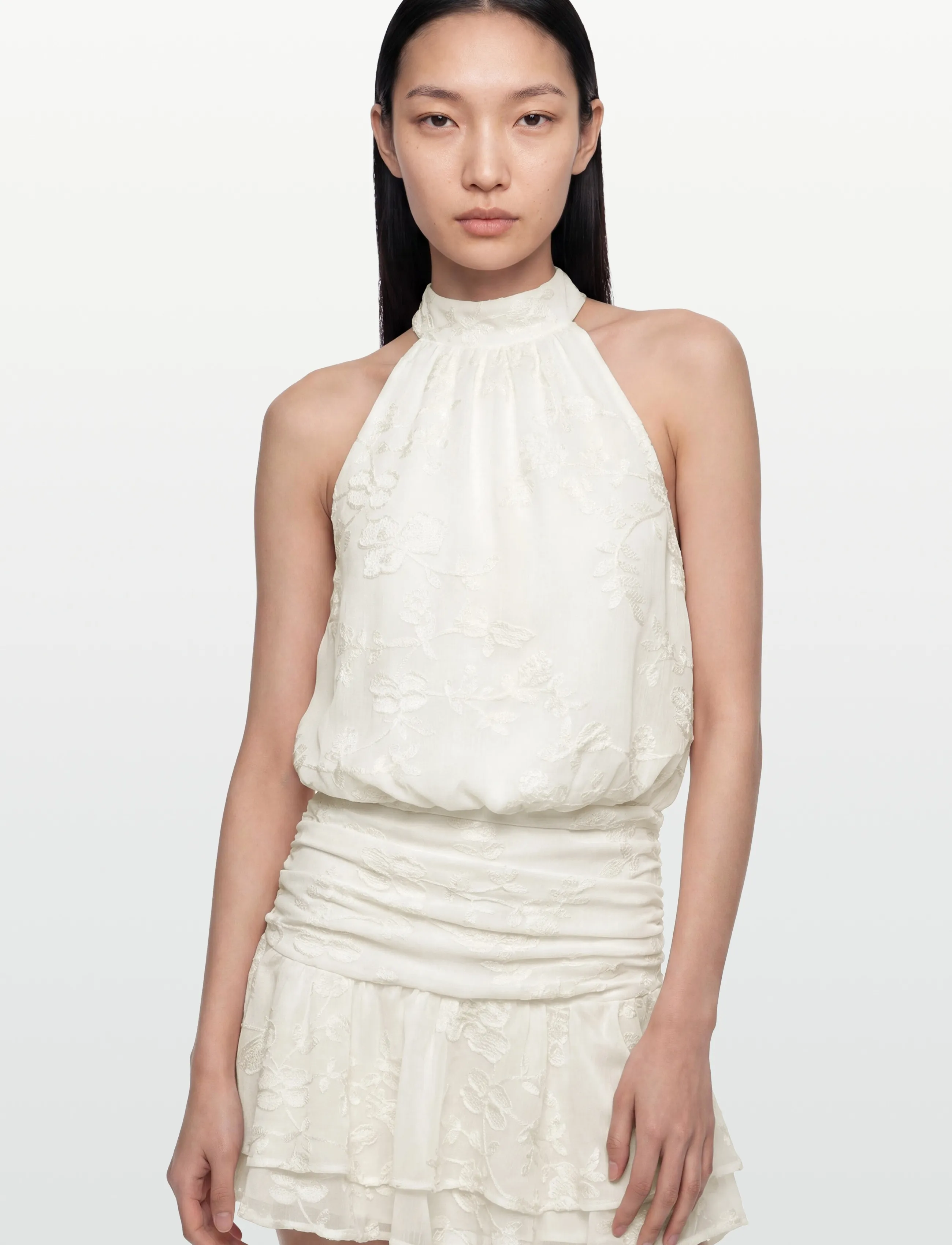 Gina Tricot - Embroidery mini dress - offwhite - 3