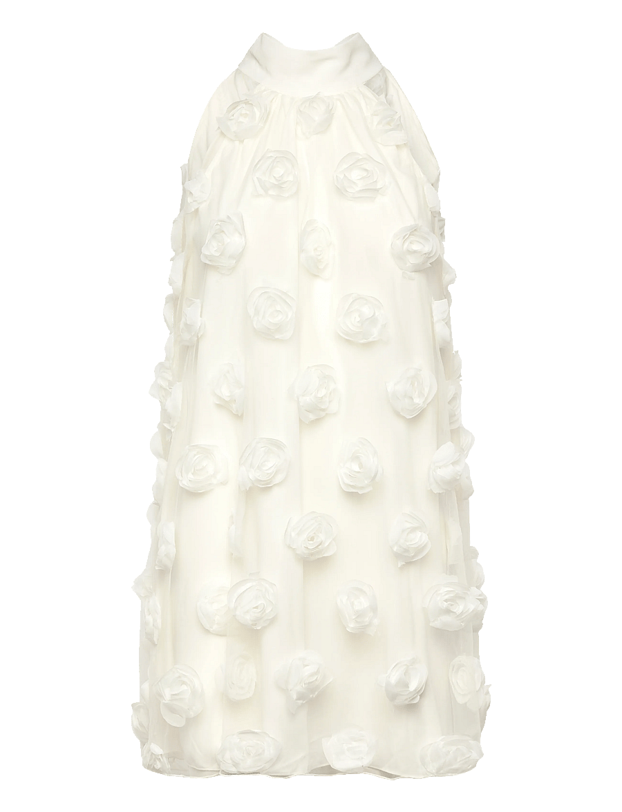 Gina Tricot - Wide halterneck mini dress - korta klänningar - offwhite - 1