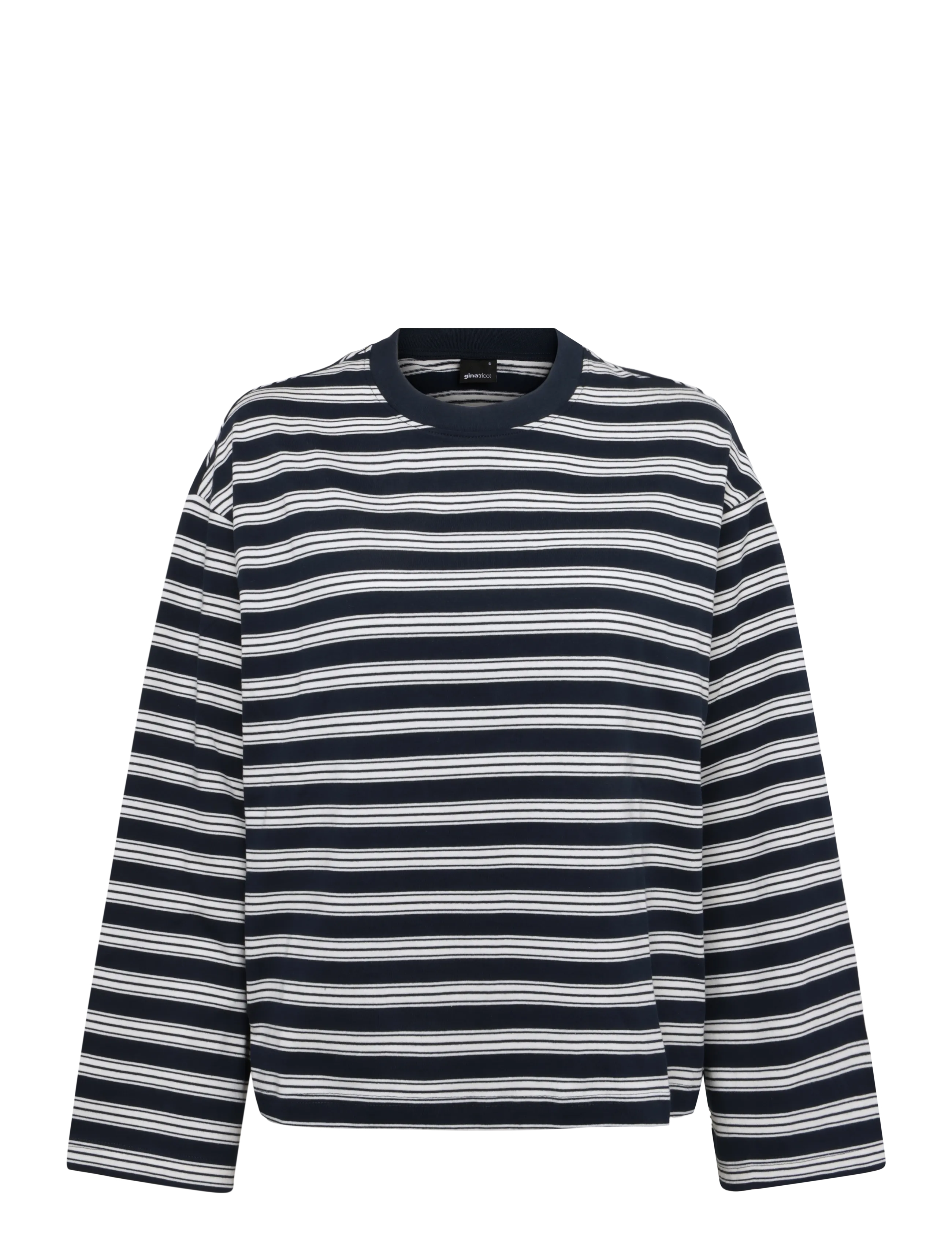Gina Tricot Stripe long sleeve tee - Tøj - SKY CAPTAIN IRREGULAR STRIPE / navy