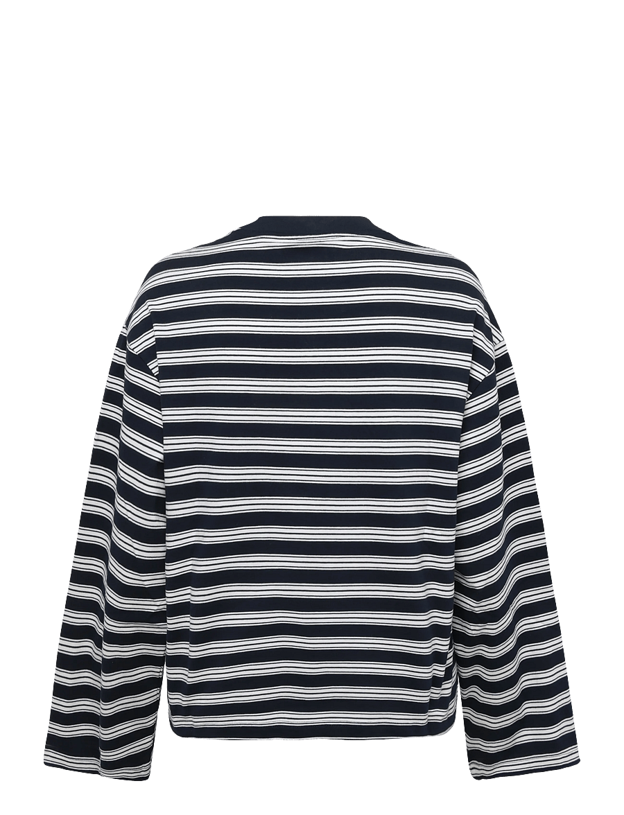 Gina Tricot - Stripe long sleeve tee - langærmede toppe - sky captain irregular stripe - 1