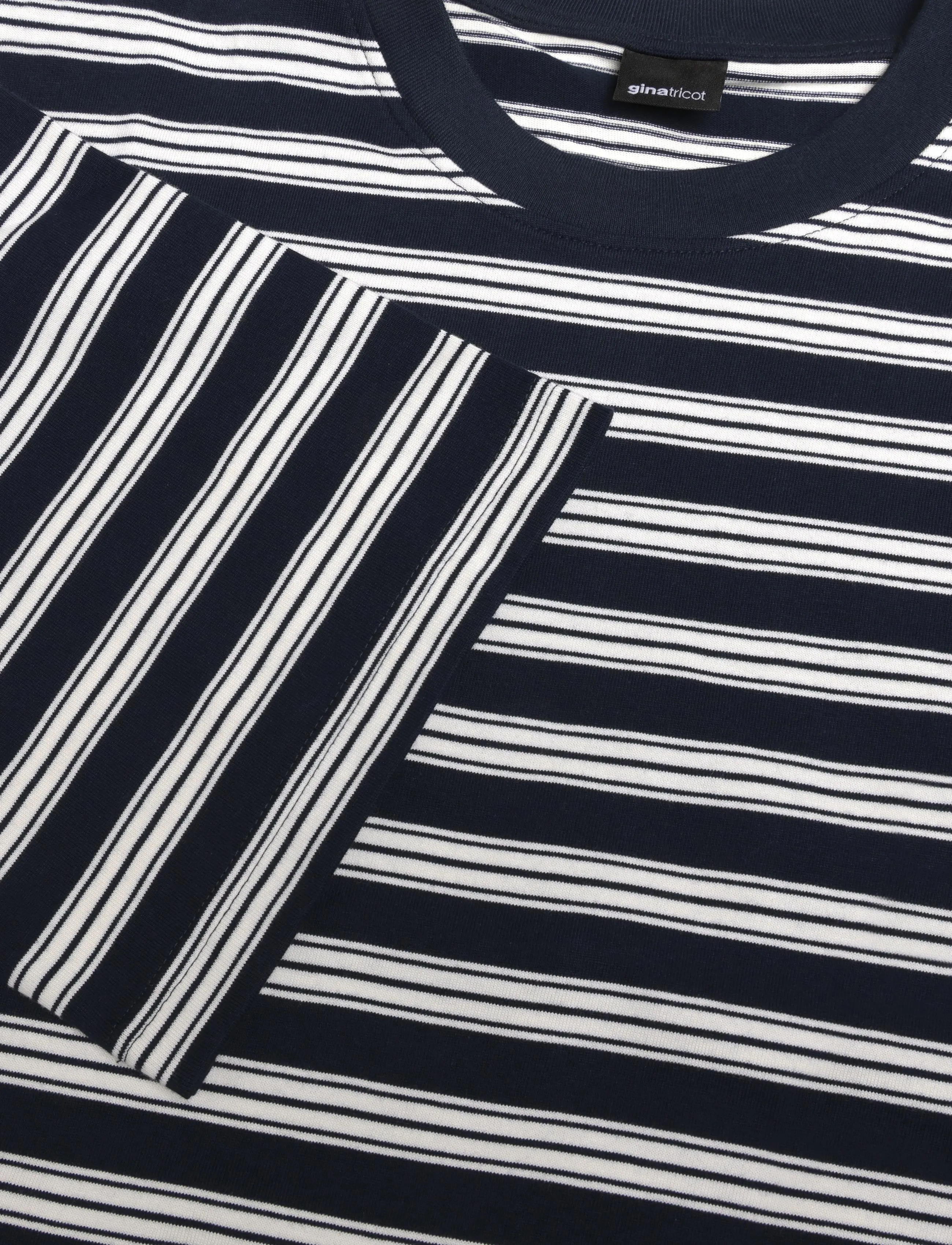Gina Tricot - Stripe long sleeve tee - langærmede toppe - sky captain irregular stripe - 2