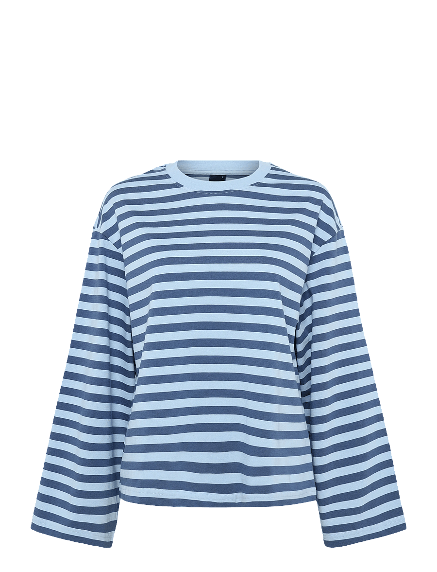 Gina Tricot - Stripe long sleeve tee - blue horizon stripe - 0