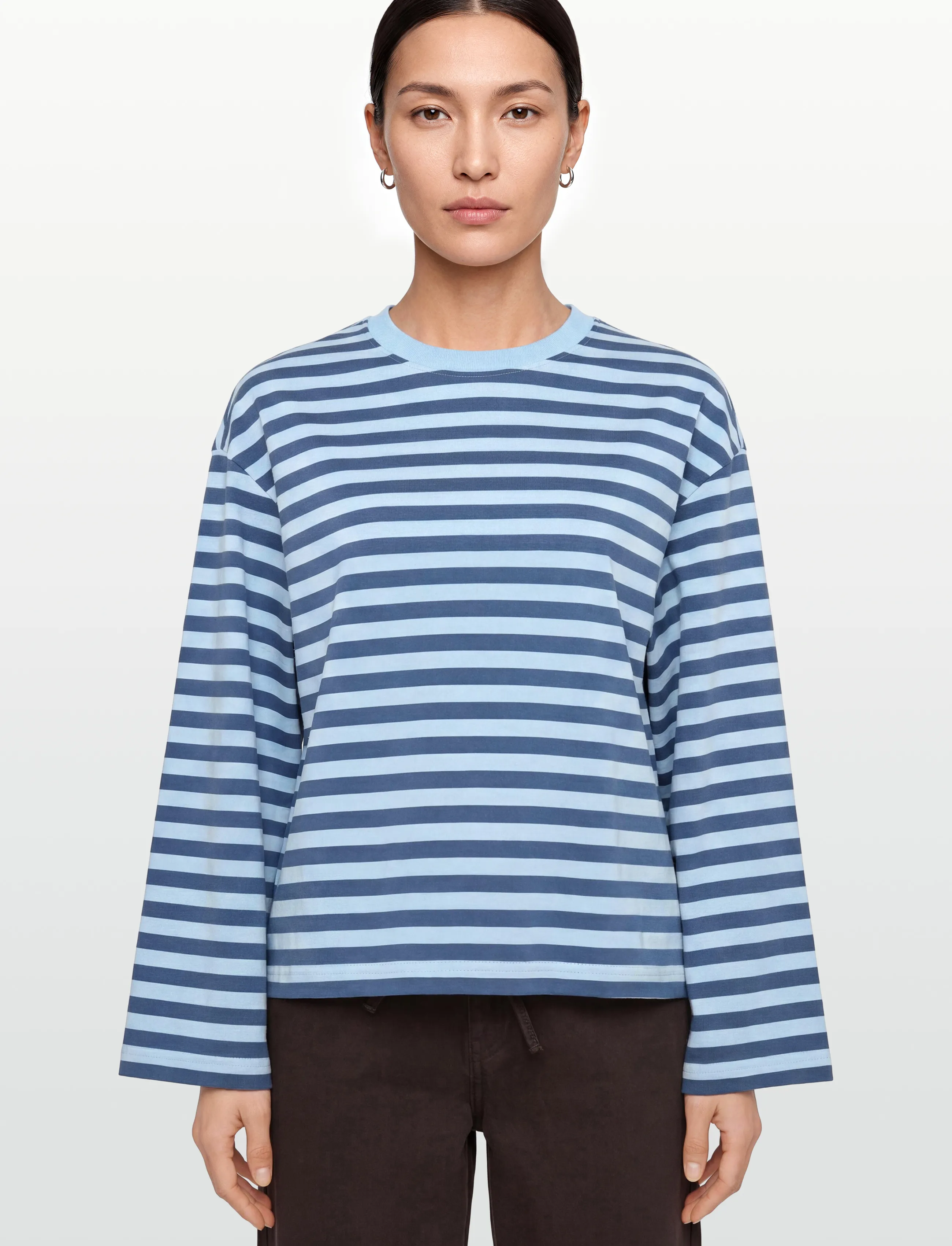 Gina Tricot - Stripe long sleeve tee - langermede topper - blue horizon stripe - 3