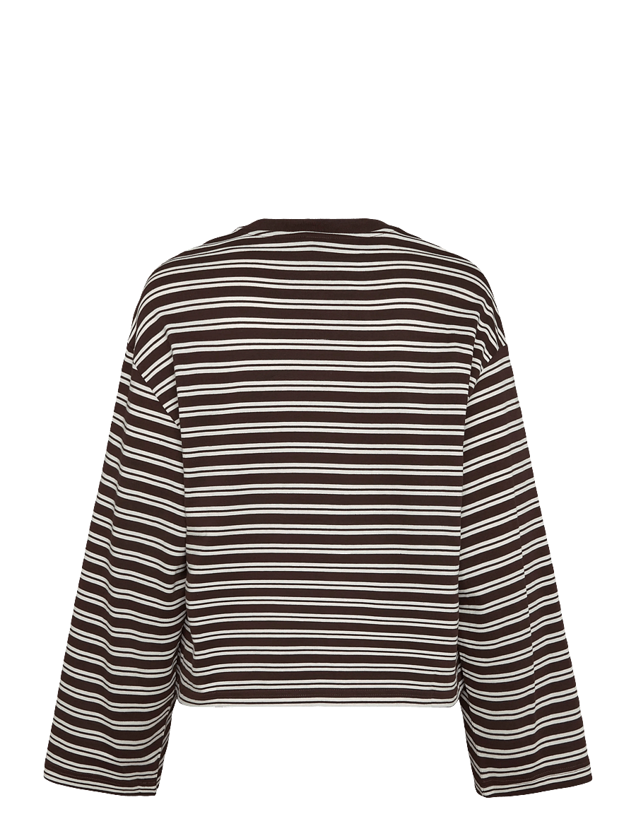 Gina Tricot - Stripe long sleeve tee - langærmede toppe - chicory coffee (7086) - 1