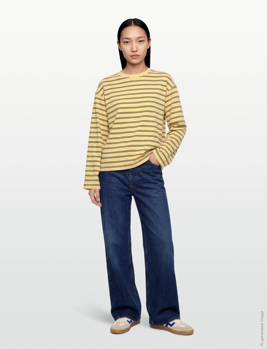 Gina Tricot - Stripe long sleeve tee - pikkade varrukatega topid - golden haze stripe - 0