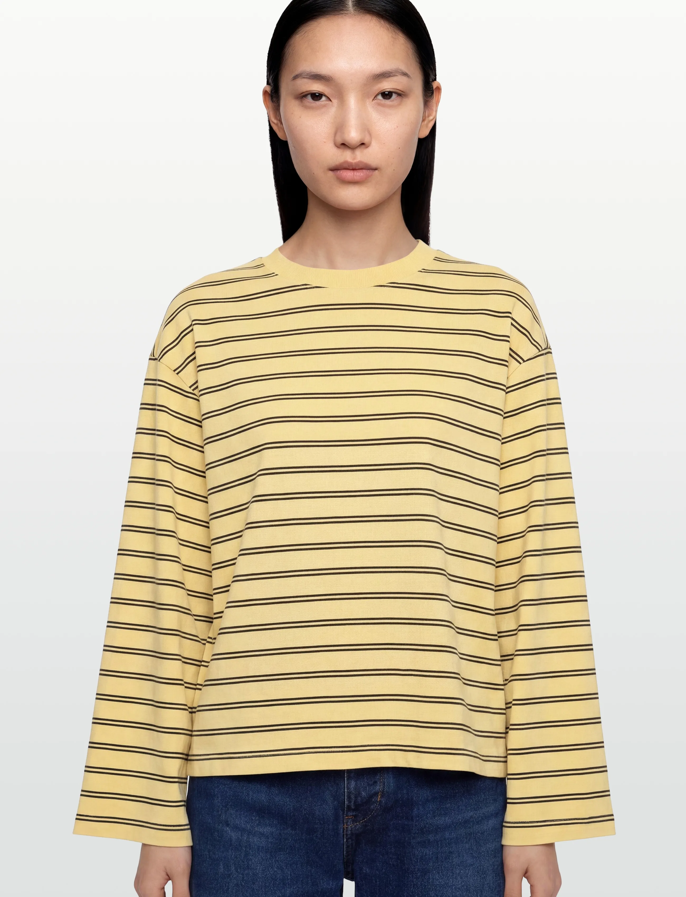 Gina Tricot - Stripe long sleeve tee - long-sleeved tops - golden haze stripe - 3