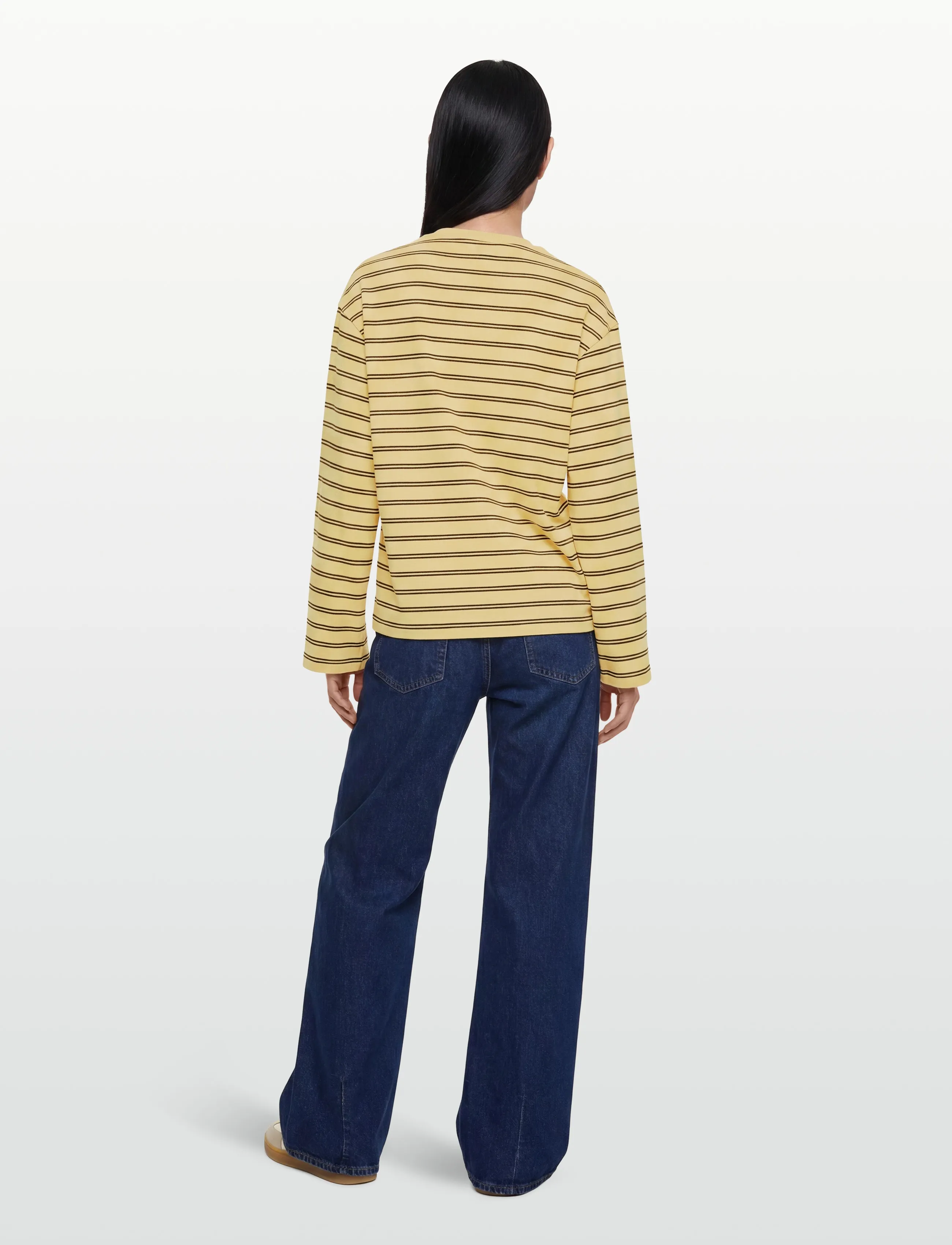 Gina Tricot - Stripe long sleeve tee - long-sleeved tops - golden haze stripe - 4