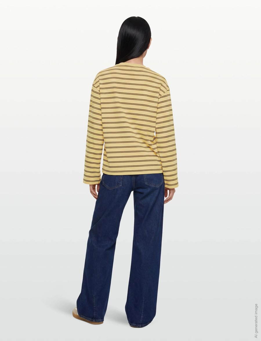 Gina Tricot - Stripe long sleeve tee - pikkade varrukatega topid - golden haze stripe - 4