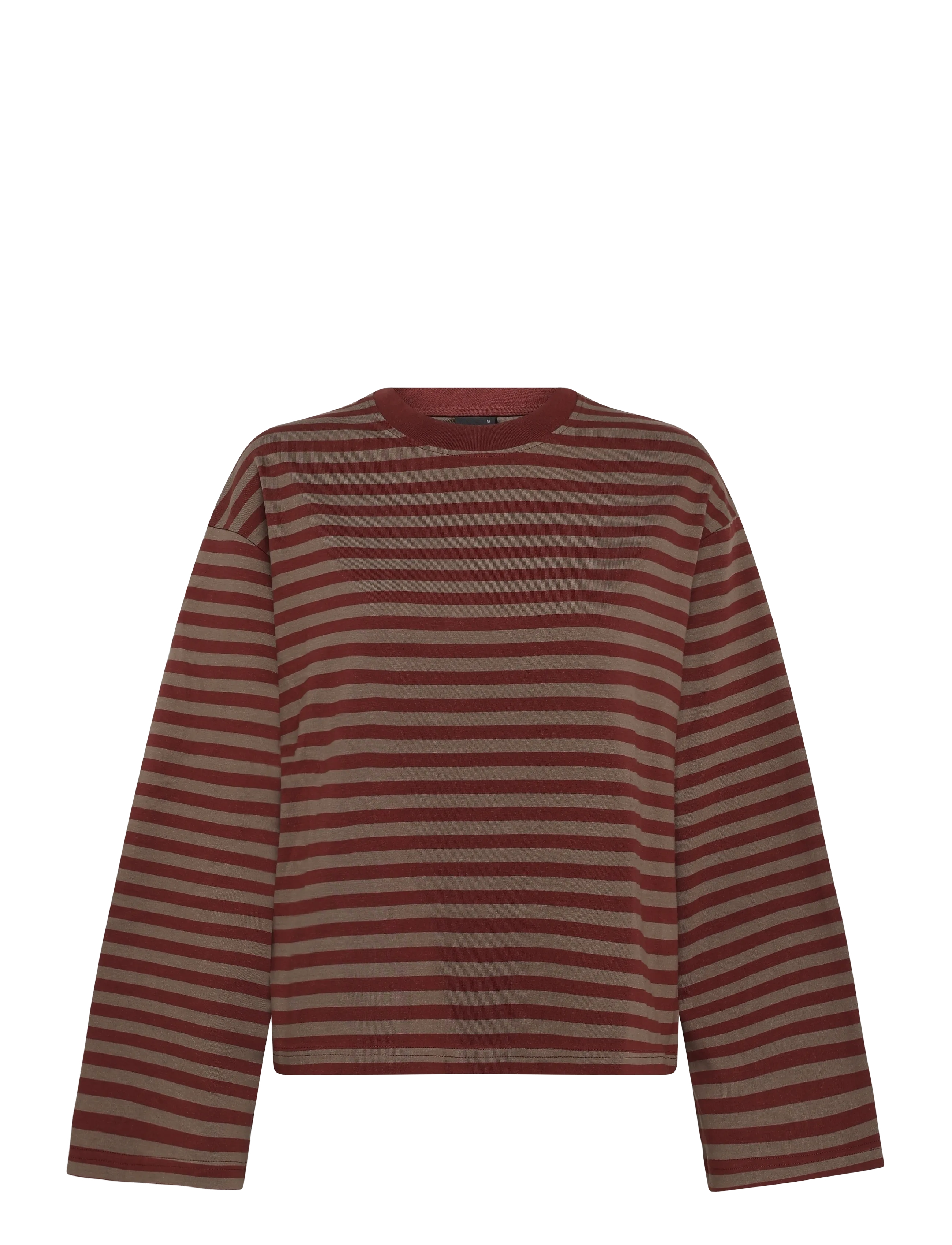 Gina Tricot Stripe long sleeve tee - Langärmlige Tops - MOREL STRIPE / burgundy