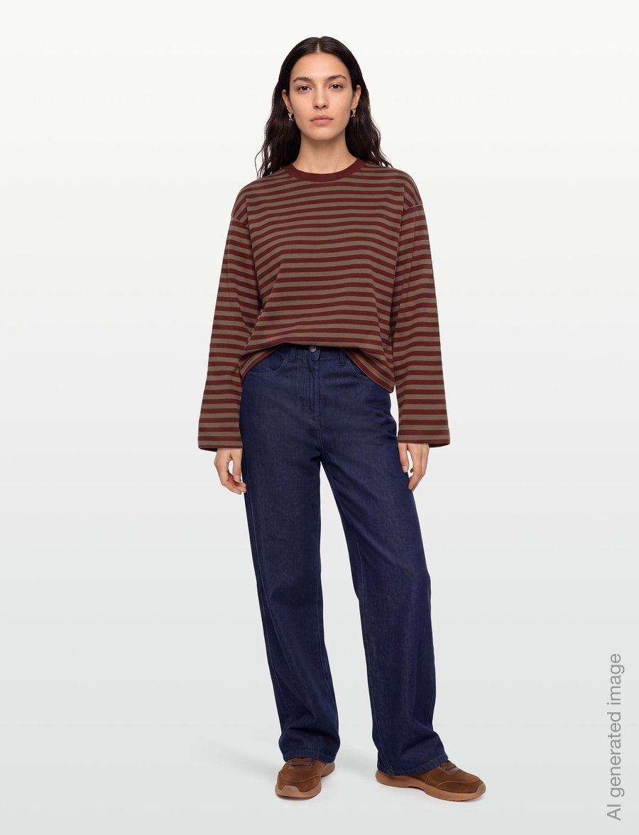 Gina Tricot - Stripe long sleeve tee - pikkade varrukatega topid - morel stripe - 0
