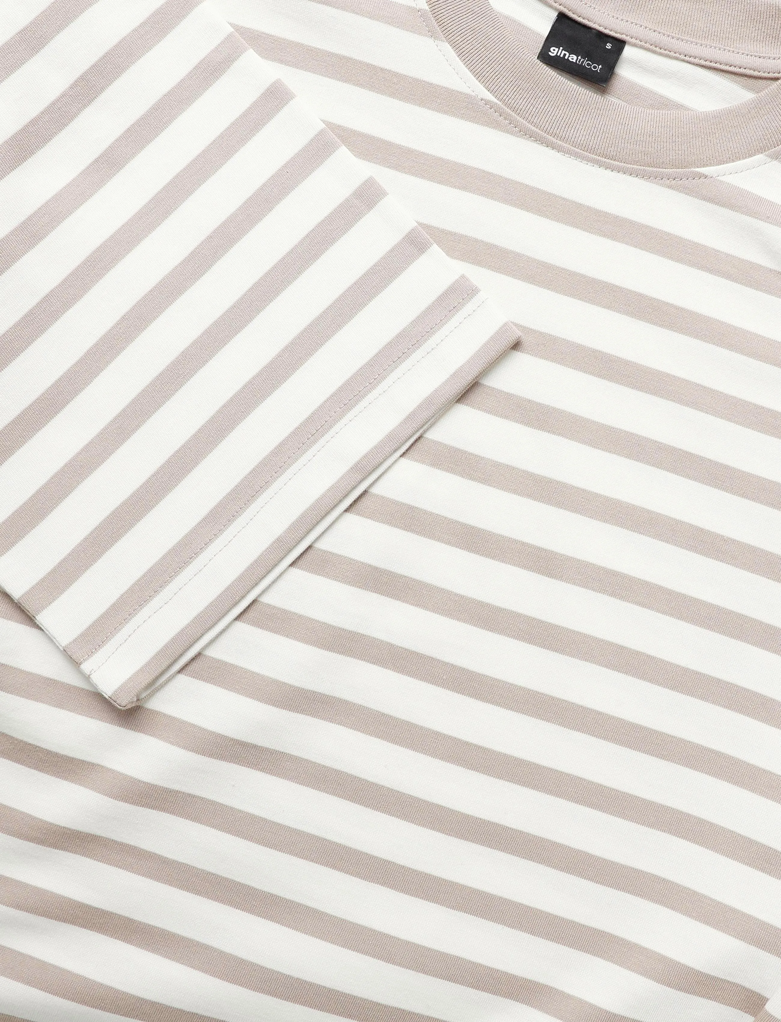 Gina Tricot - Stripe long sleeve tee - langärmlige tops - simple taupe (7708) - 2