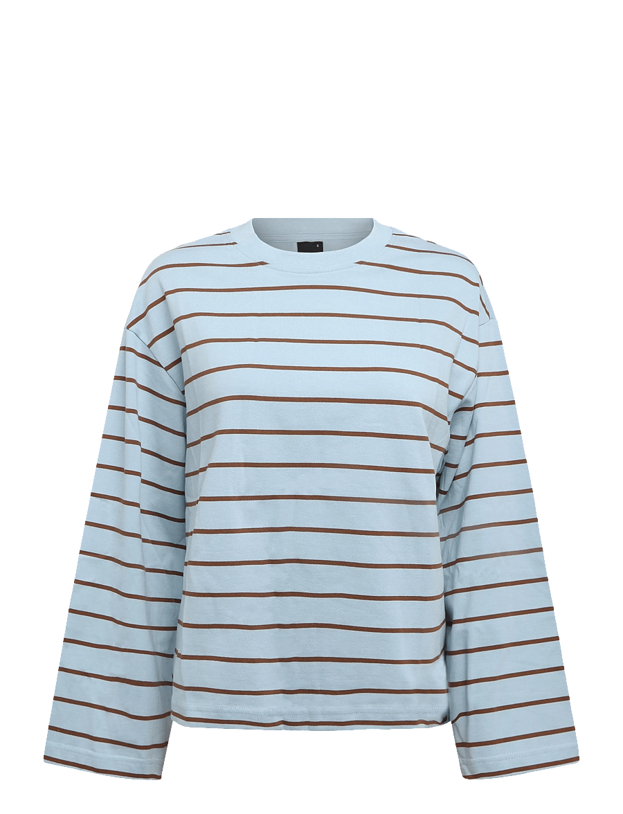 Gina Tricot - Stripe long sleeve tee - langærmede toppe - skyride stripe - 0
