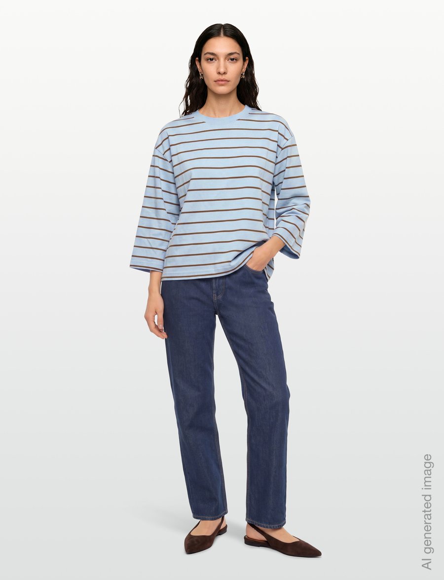 Gina Tricot - Stripe long sleeve tee - pikkade varrukatega topid - skyride stripe - 0