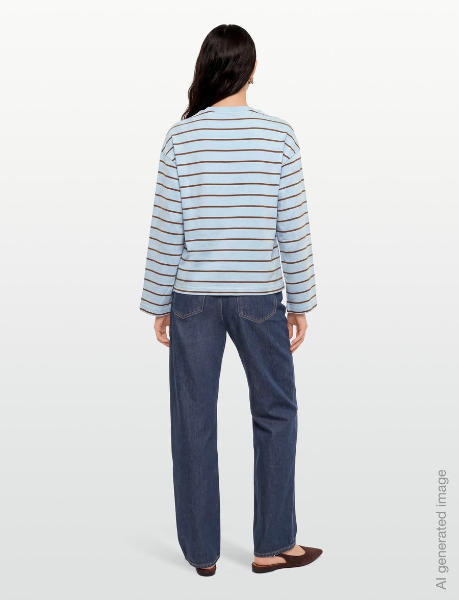 Gina Tricot - Stripe long sleeve tee - pikkade varrukatega topid - skyride stripe - 4