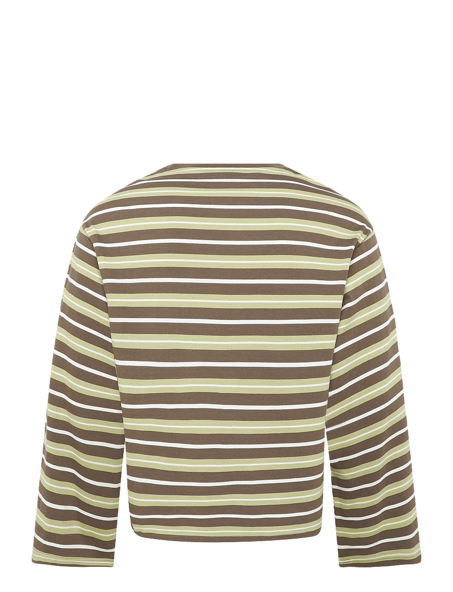 Gina Tricot - Stripe long sleeve tee - pikkade varrukatega topid - weeping willow - 1