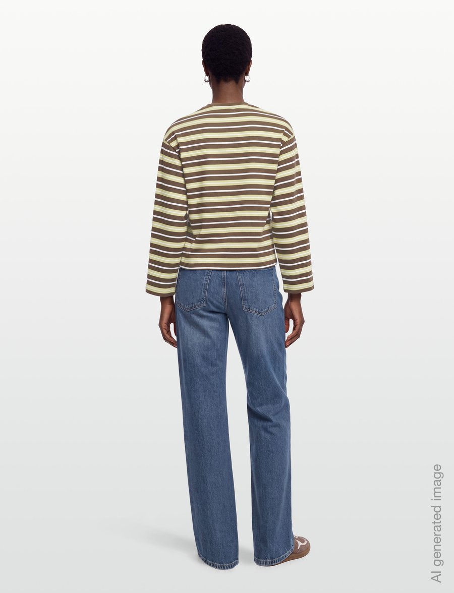 Gina Tricot - Stripe long sleeve tee - long-sleeved tops - weeping willow - 4