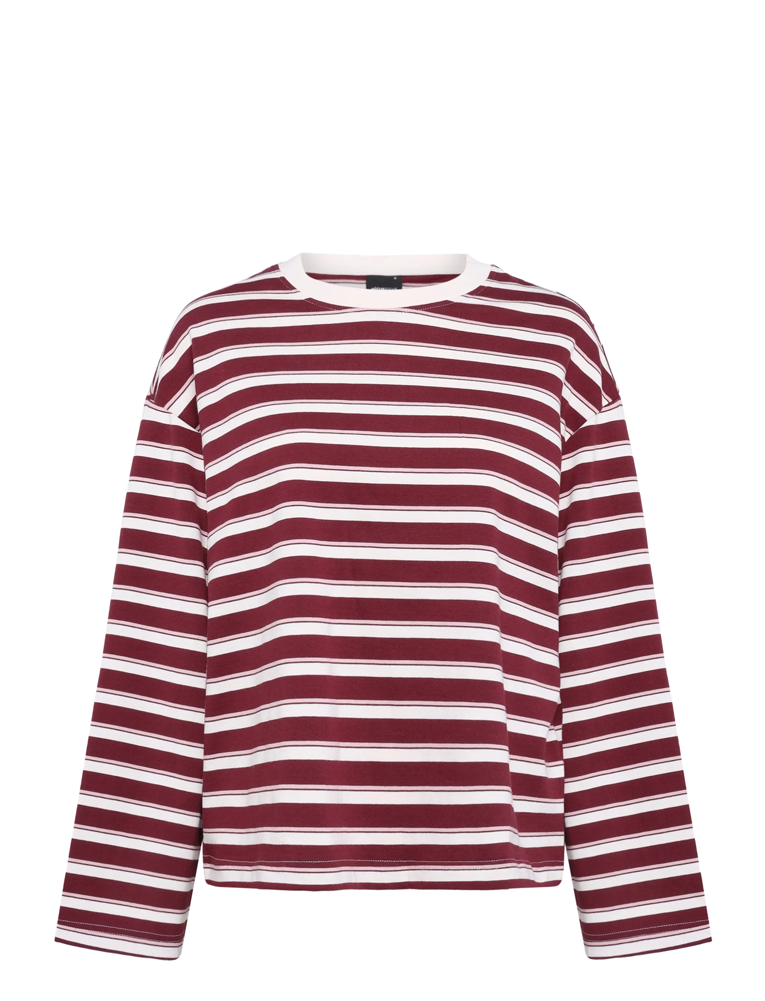 Gina Tricot Stripe long sleeve tee - Tøj - WINDSOR WINE / burgundy