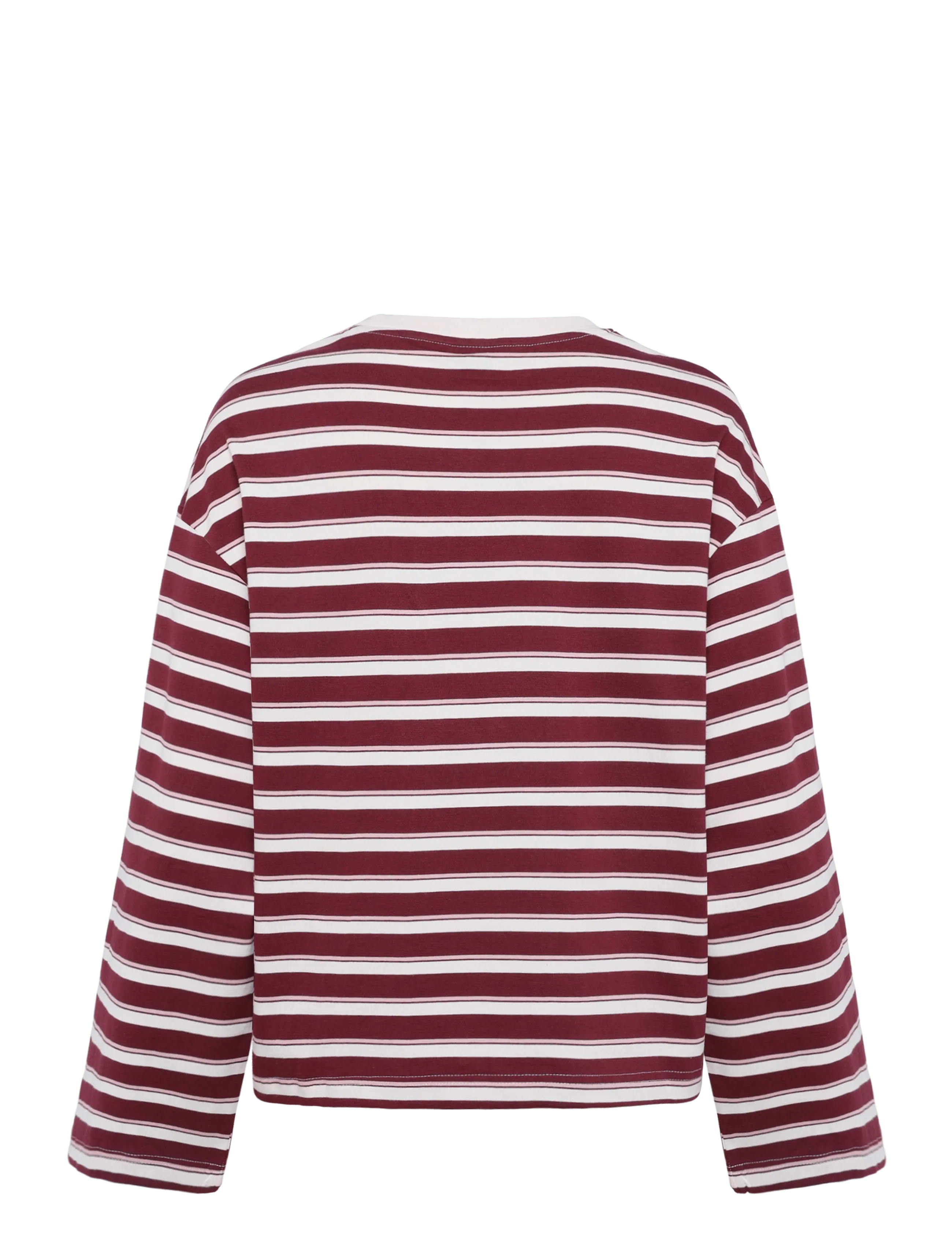 Gina Tricot - Stripe long sleeve tee - langærmede toppe - windsor wine - 1