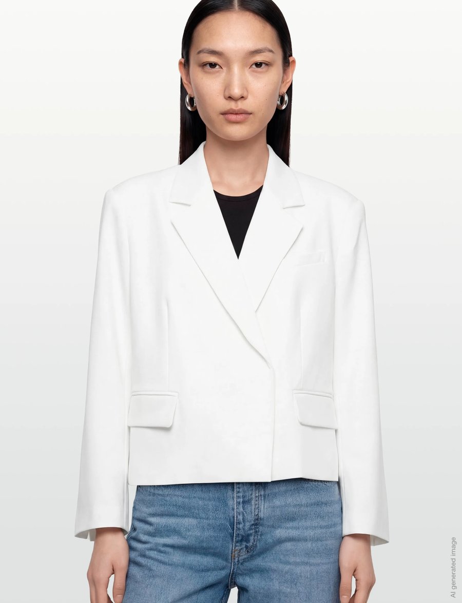 Gina Tricot - Boxy blazer - oversized blazere - white (1000) - 3