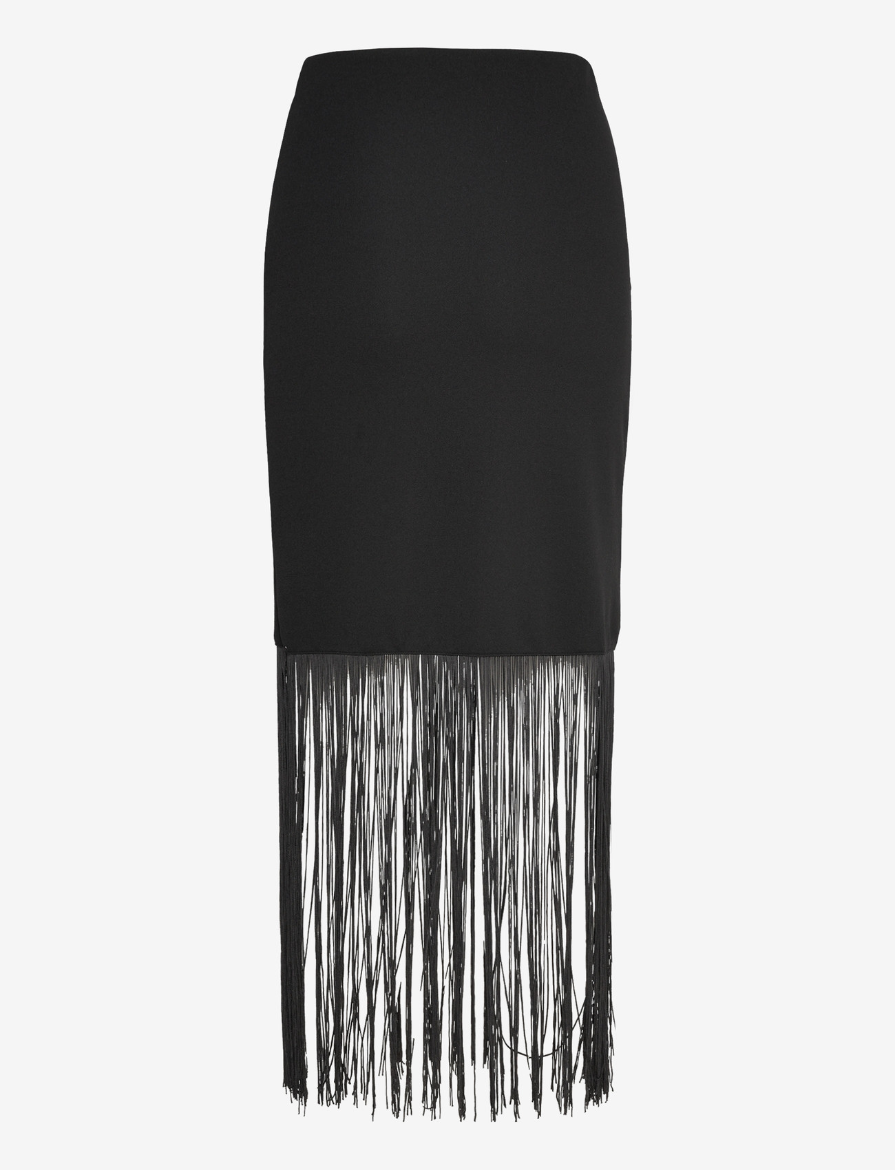 Gina Tricot - Fringe skirt - midi kjolar - black (9000) - 1