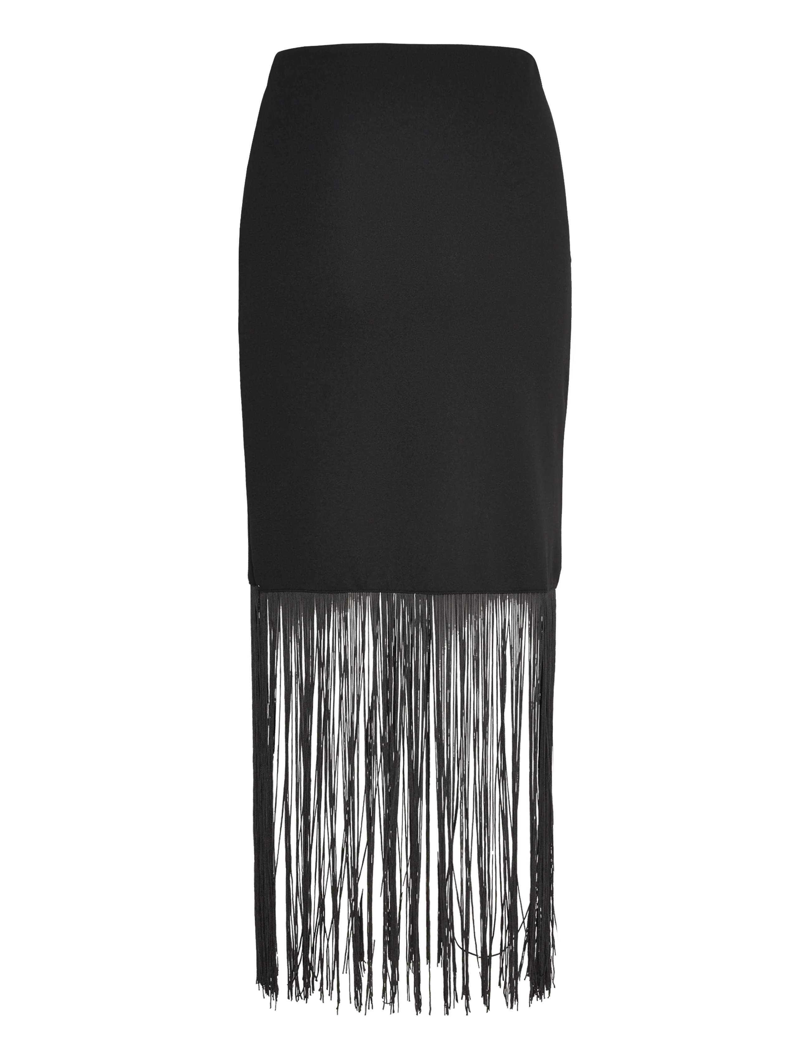 Gina Tricot - Fringe skirt - midi kjolar - black (9000) - 2