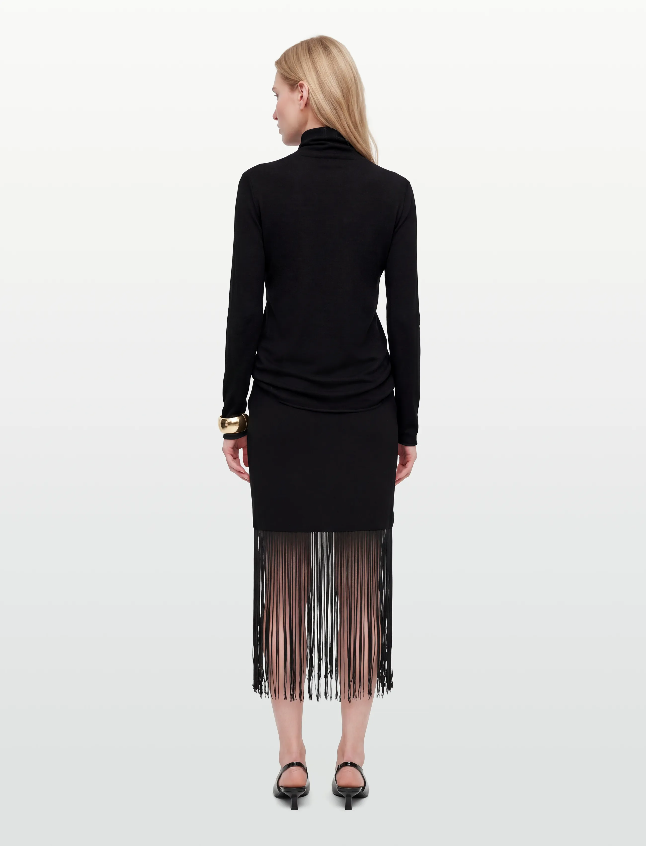 Gina Tricot Fringe Skirt midikjolar dam – bild 3