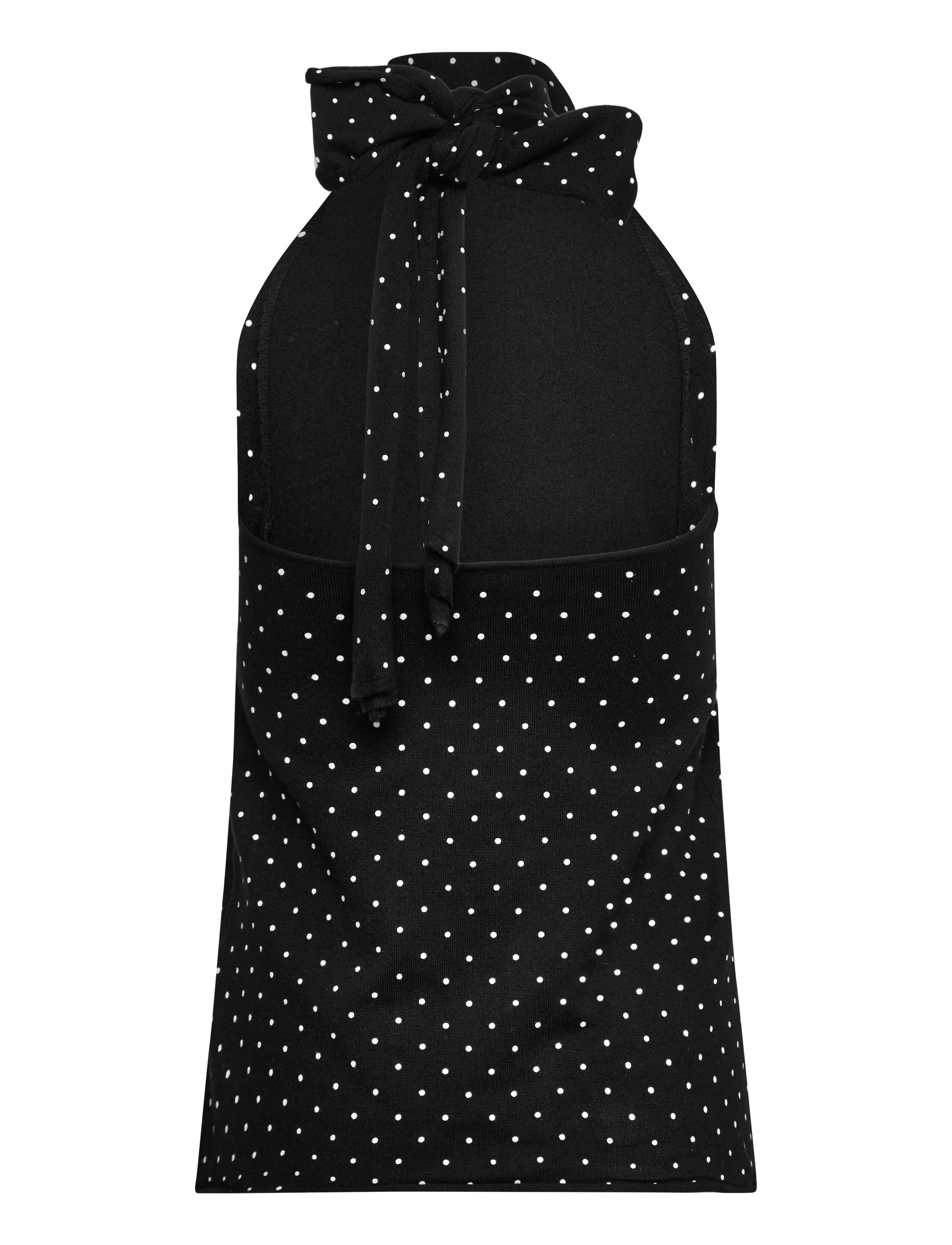 Gina Tricot - Polka dot knitted top - varrukateta topid - offwhite dot (1526) - 2