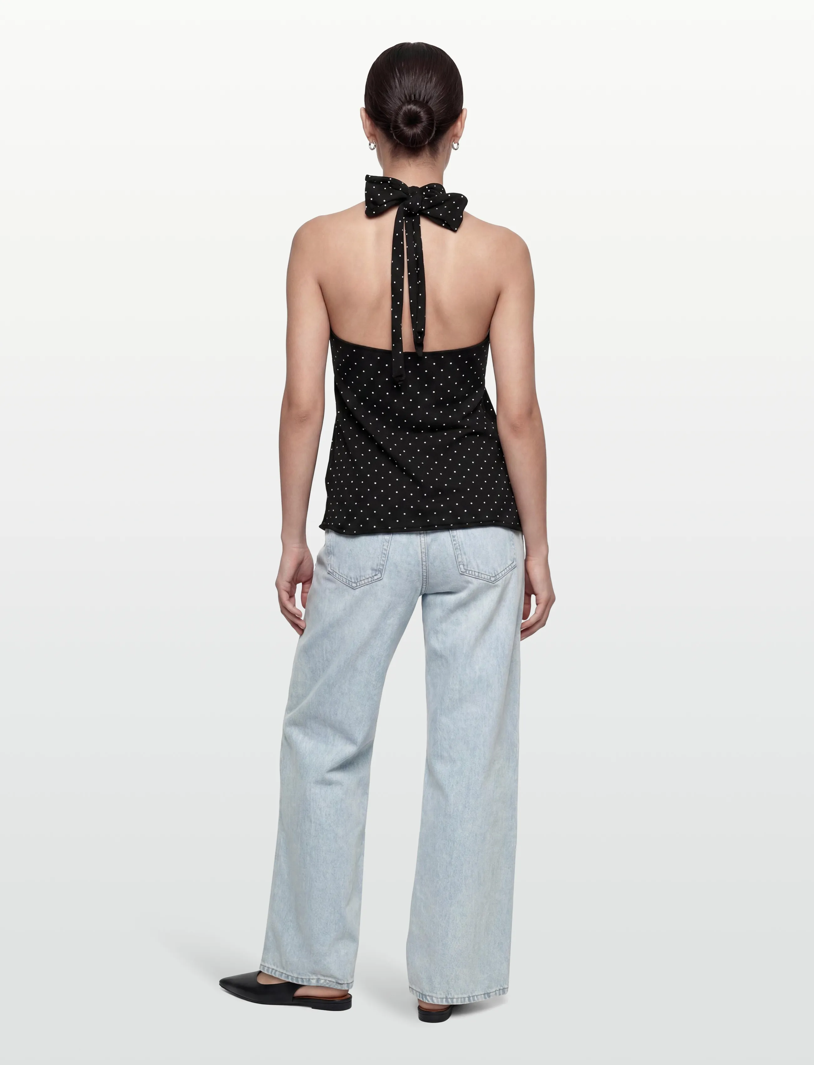 Gina Tricot - Polka dot knitted top - topid ja varrukateta alussärgid - offwhite dot (1526) - 4