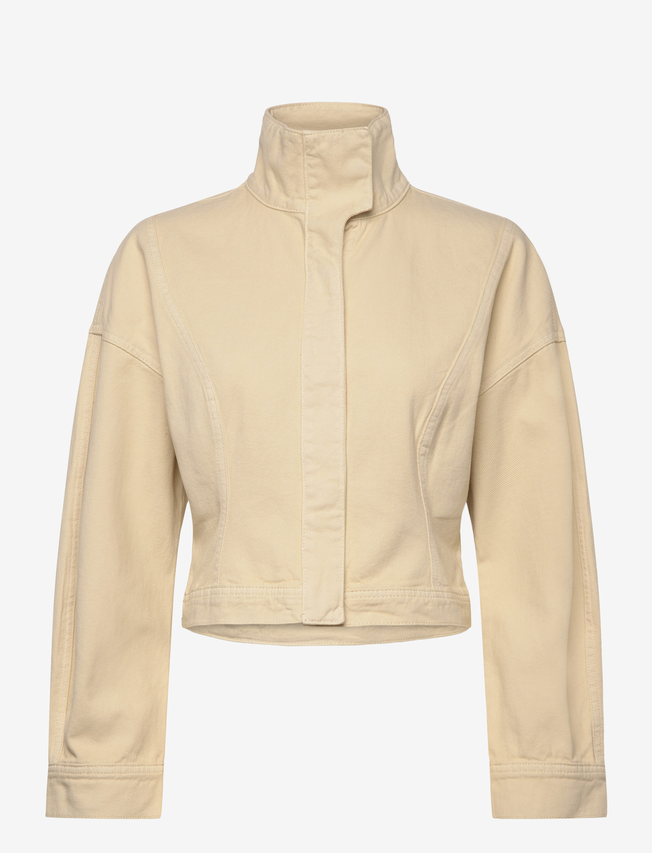 Gina Tricot - Sculpted denim jacket - forårsjakker - butter yellow (2076) - 0