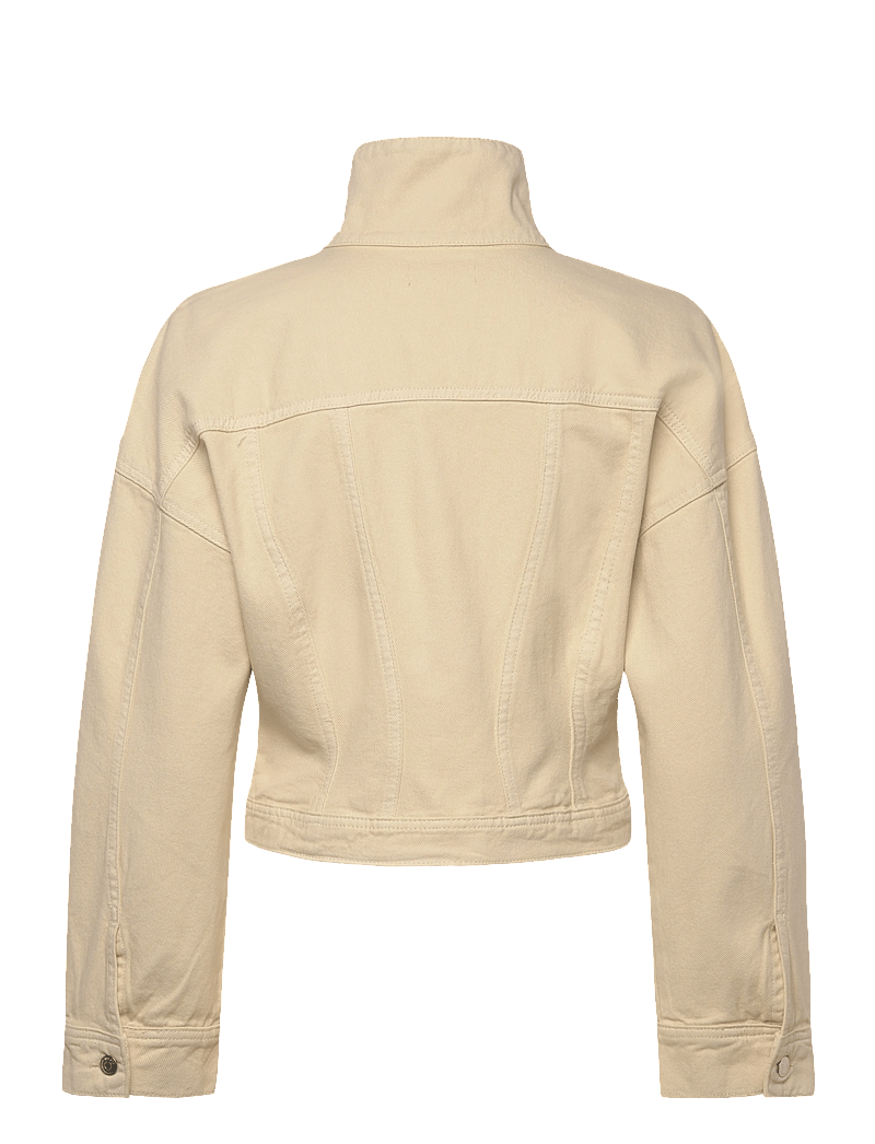 Gina Tricot - Sculpted denim jacket - forårsjakker - butter yellow (2076) - 1