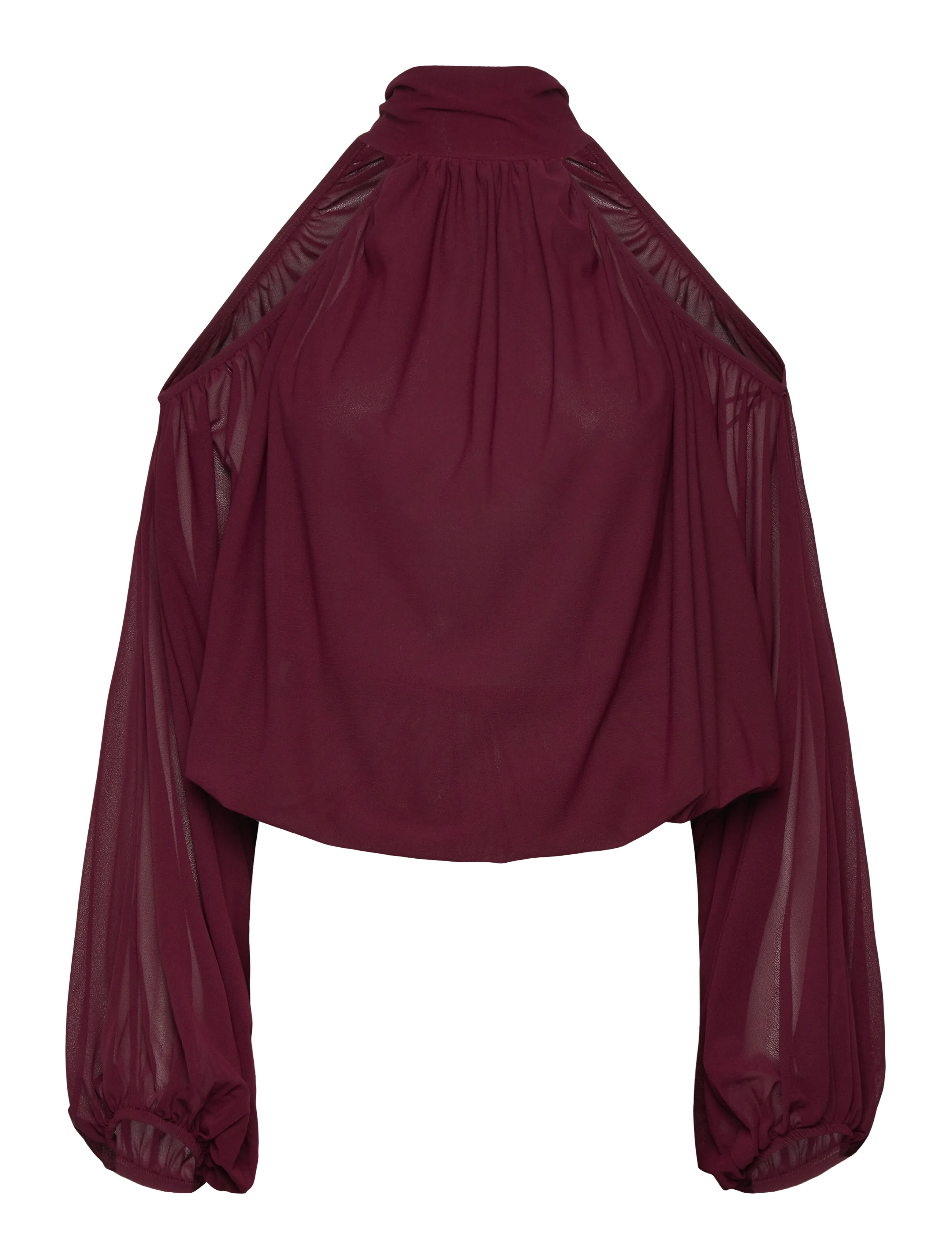 Gina Tricot Boho Blouse, XS, Burgundy, Bluser > Langærmede, Dame
